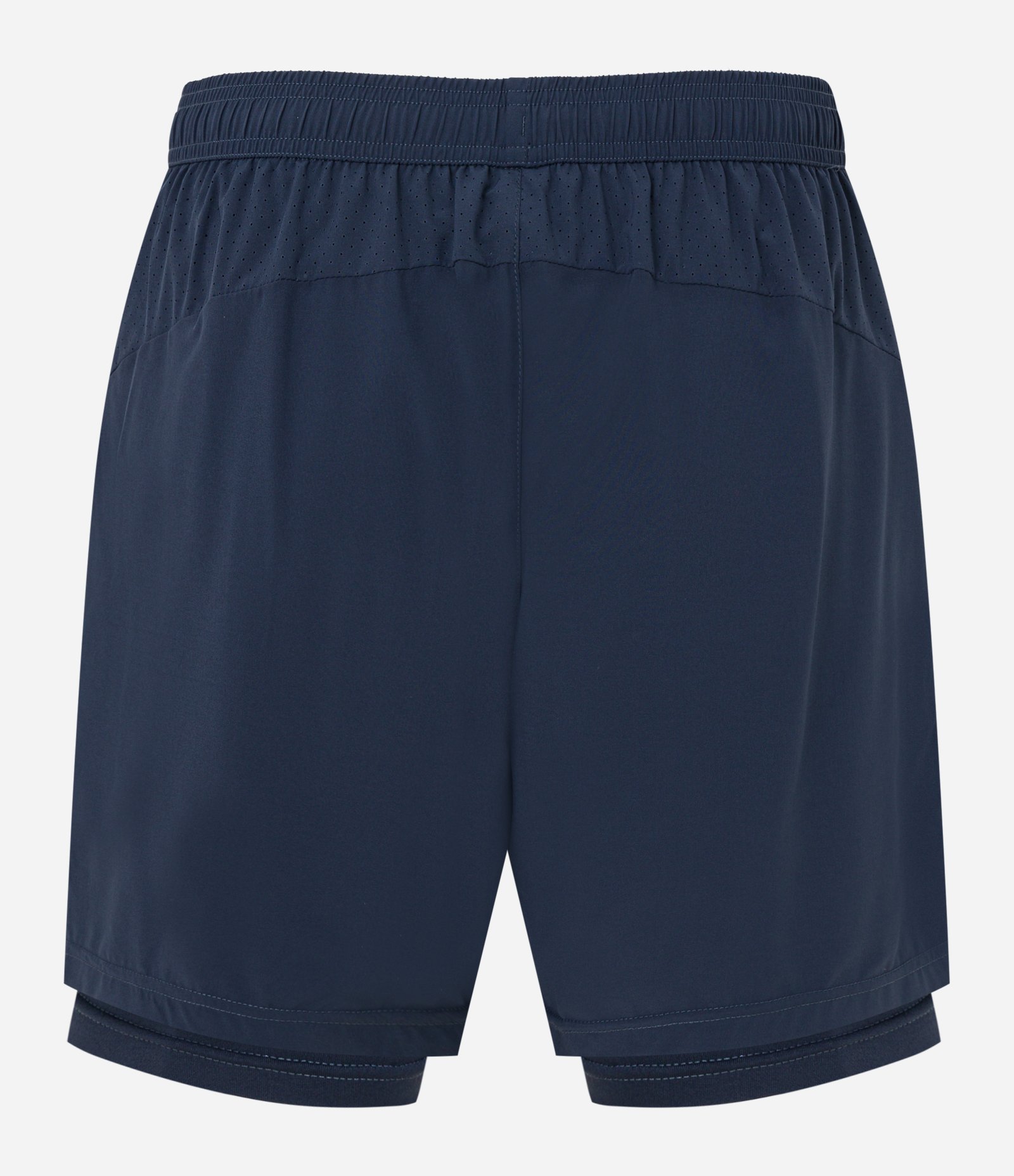 Bermuda Esportiva com Short de Compressão Azul Marinho 6