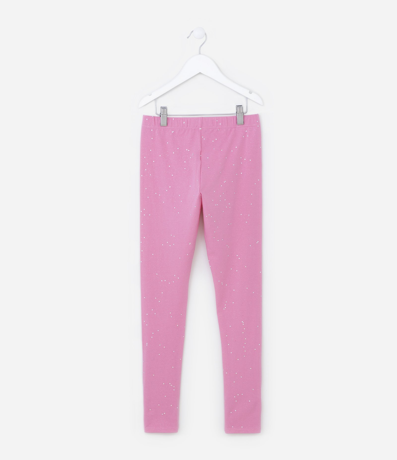 Calça Legging Infantil com Glitter - Tam 5 a 14 Anos Rosa 2