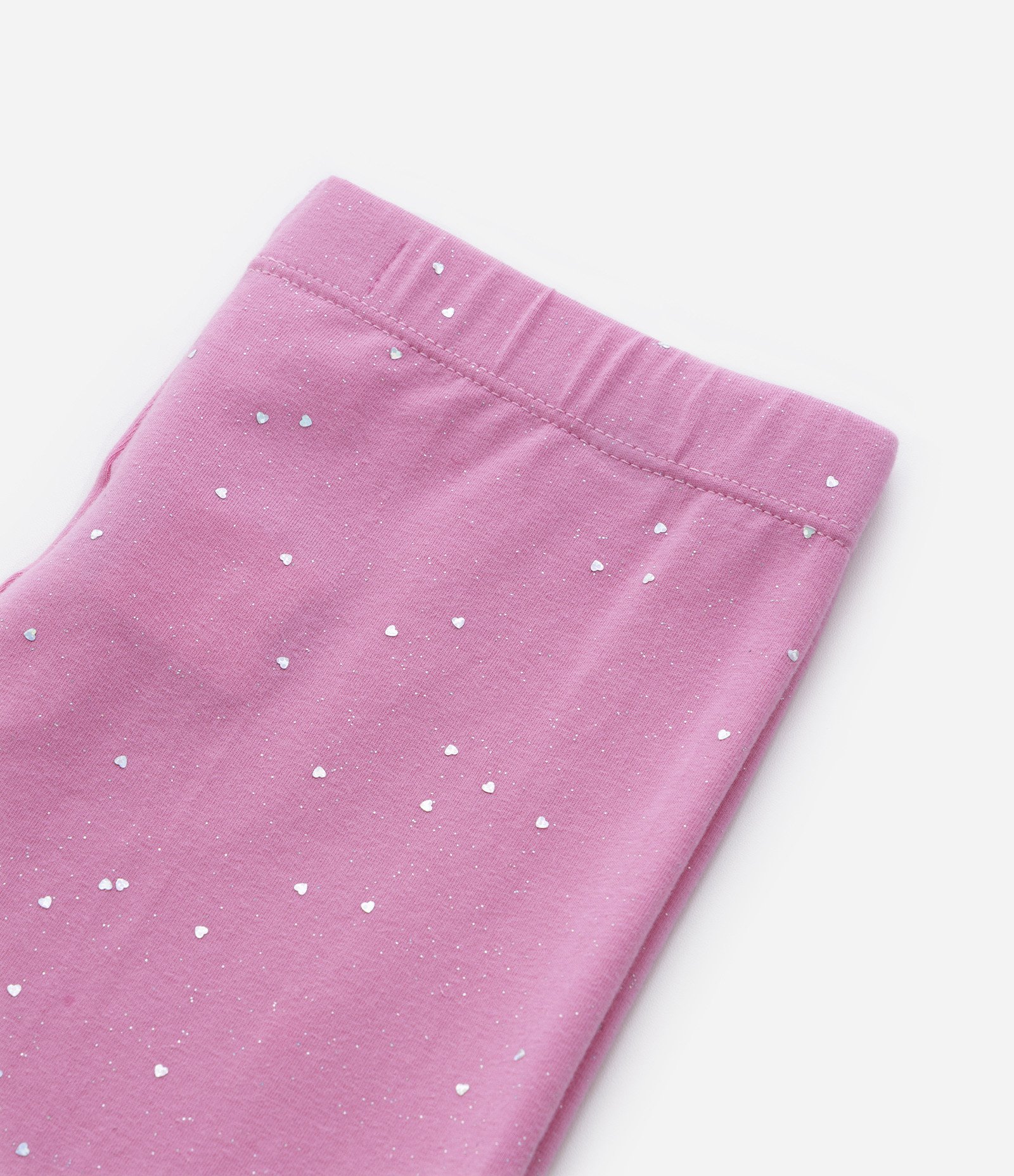 Calça Legging Infantil com Glitter - Tam 5 a 14 Anos Rosa 4