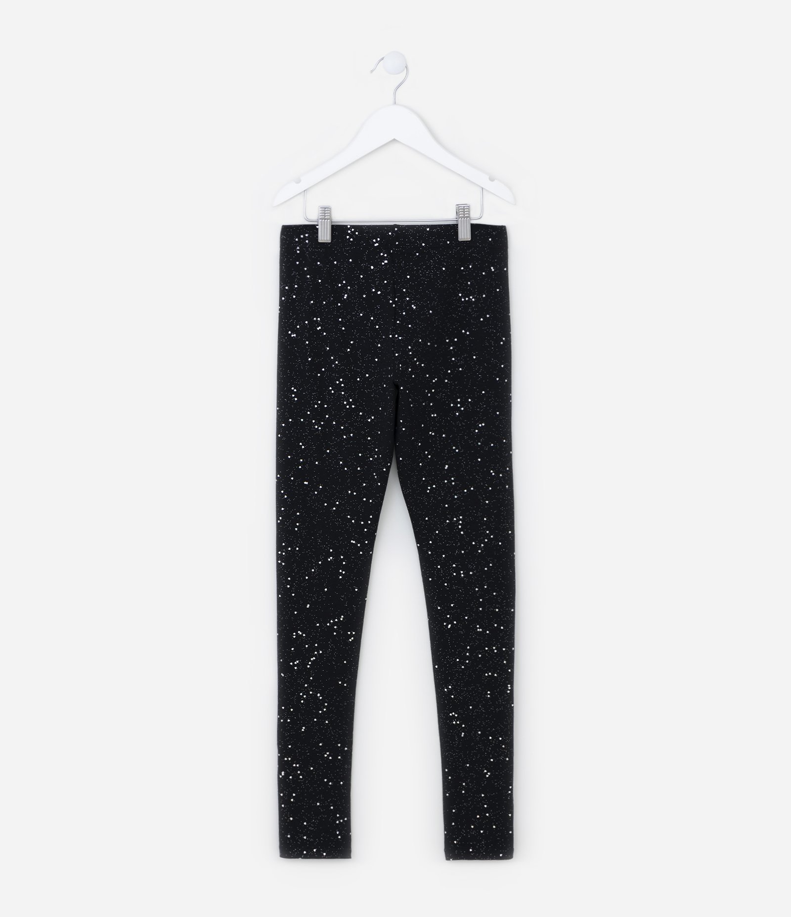 Calça Legging Infantil com Glitter - Tam 5 a 14 Anos Preto 2