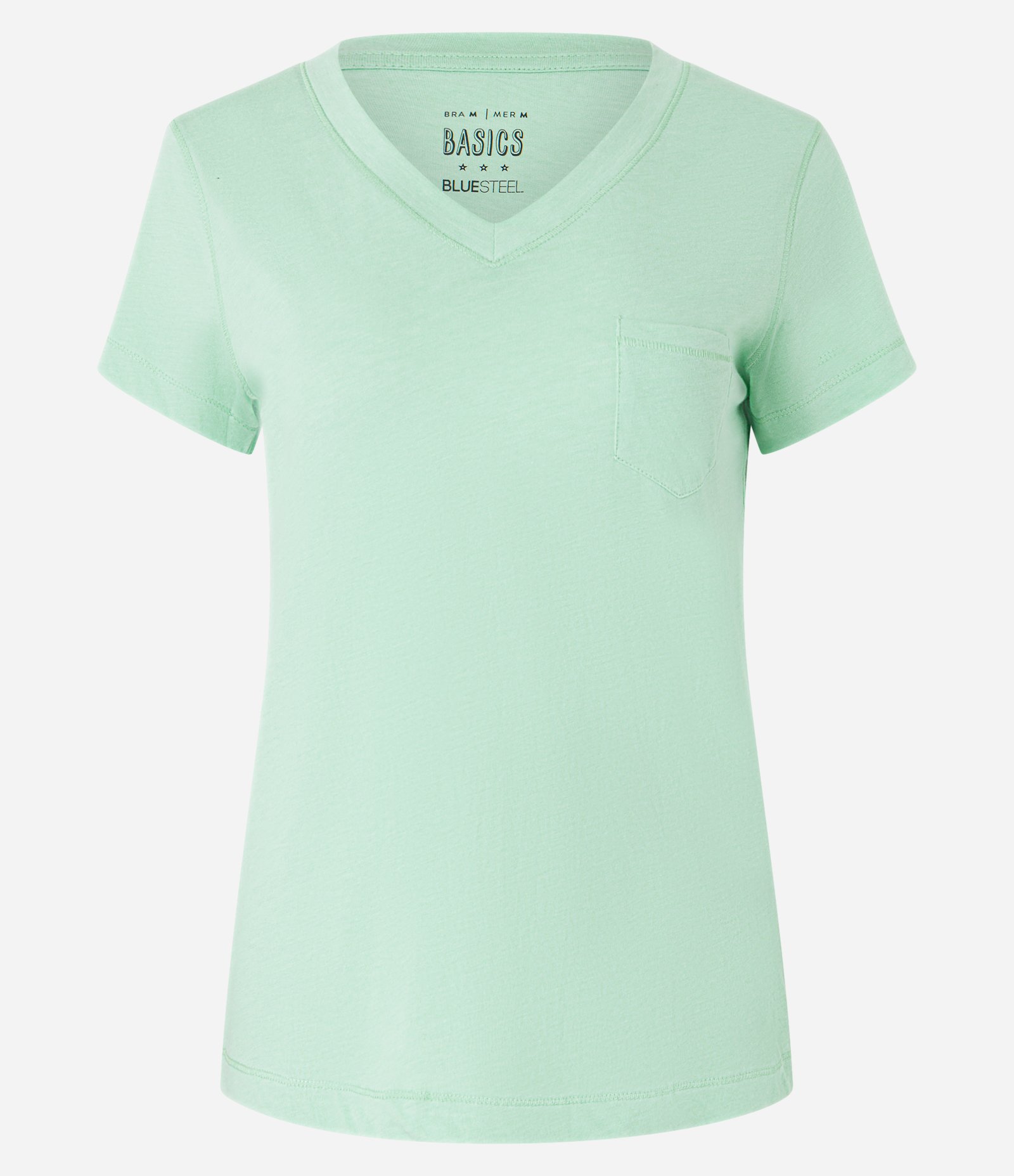 Blusa Básica em Algodão com Bolsinho Frontal Verde Menta 5