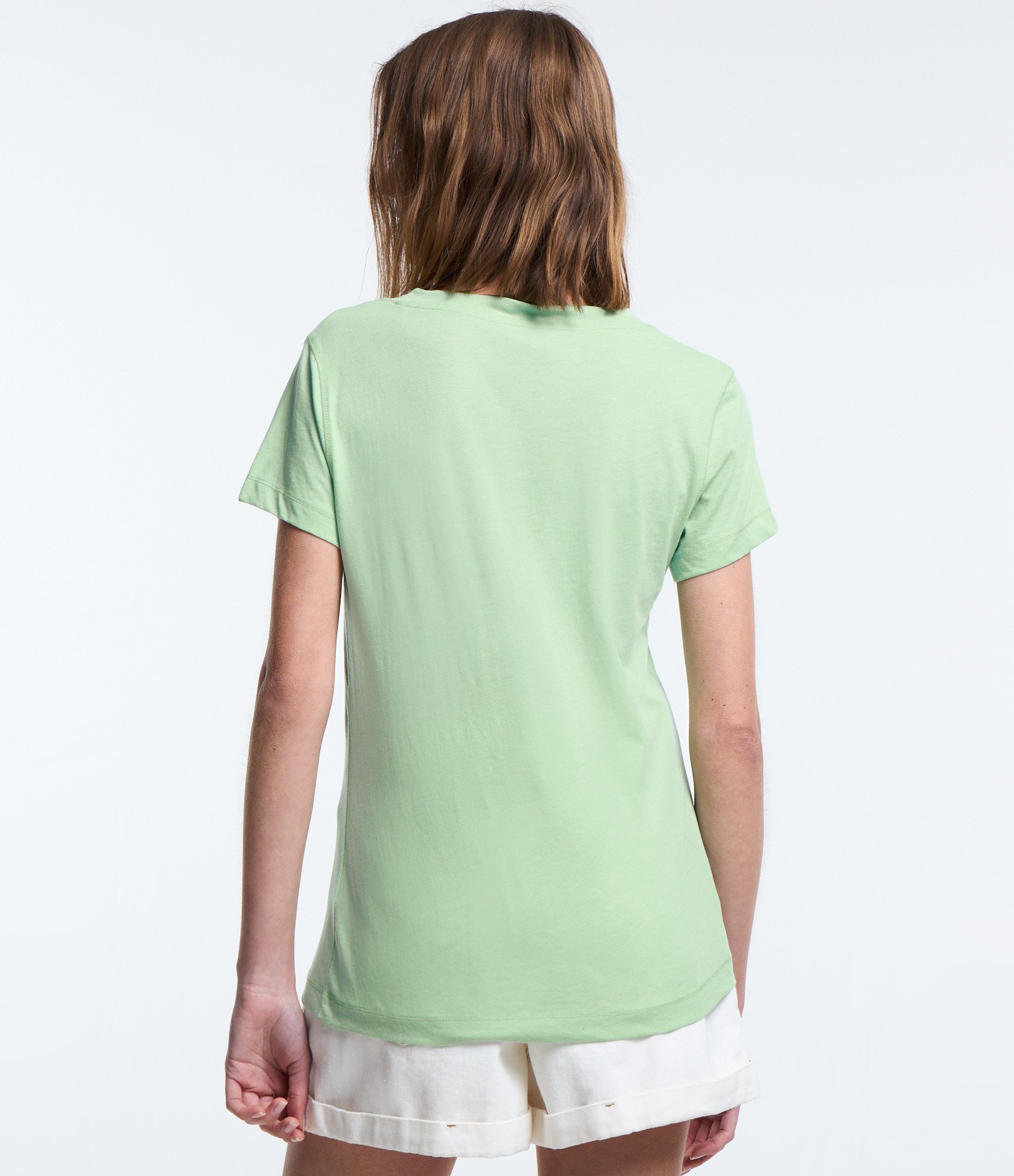 Blusa Básica em Algodão com Bolsinho Frontal Verde Menta 3