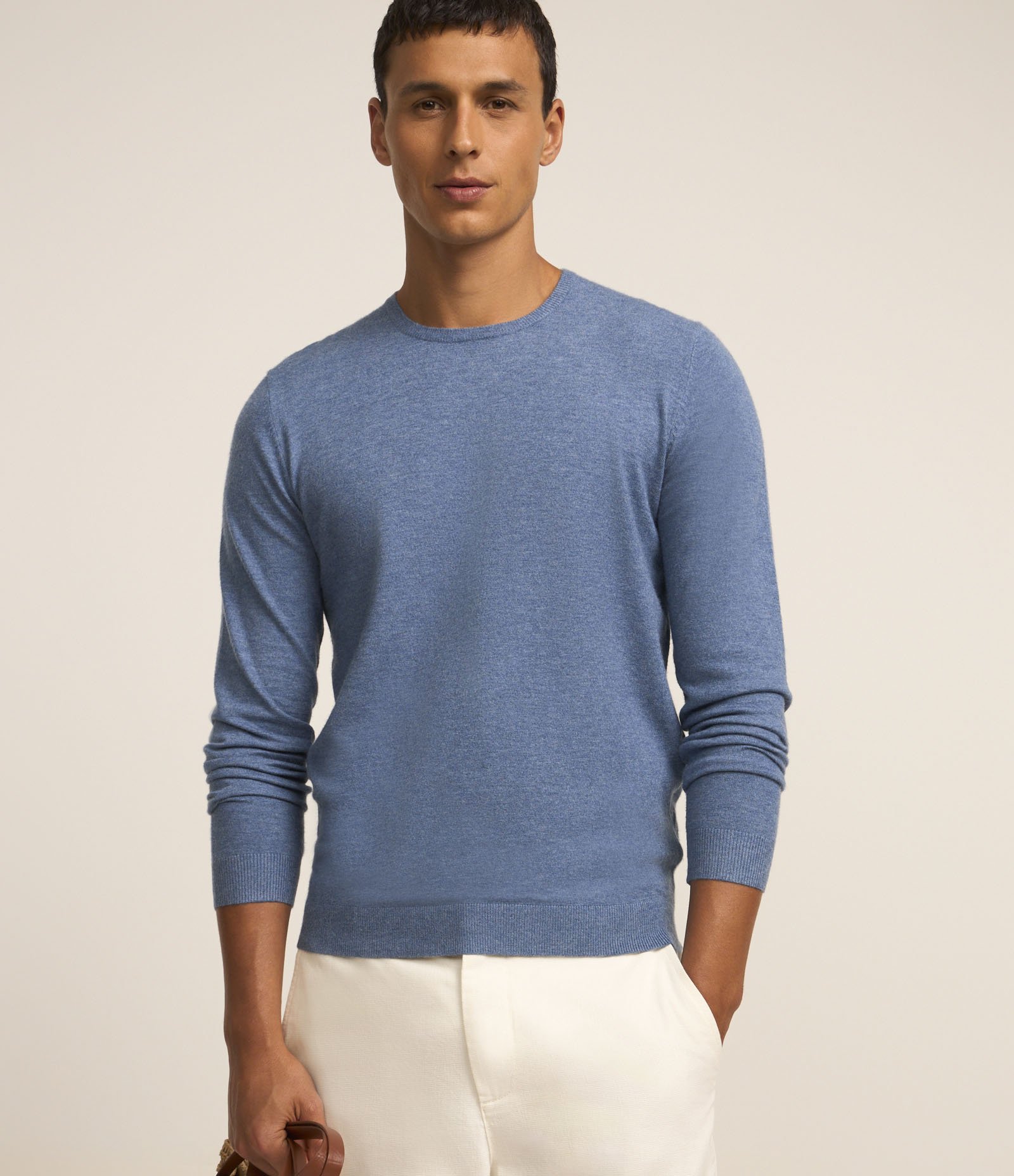 Suéter Básico em Efeito Tricô com Acabamento Canelado 1