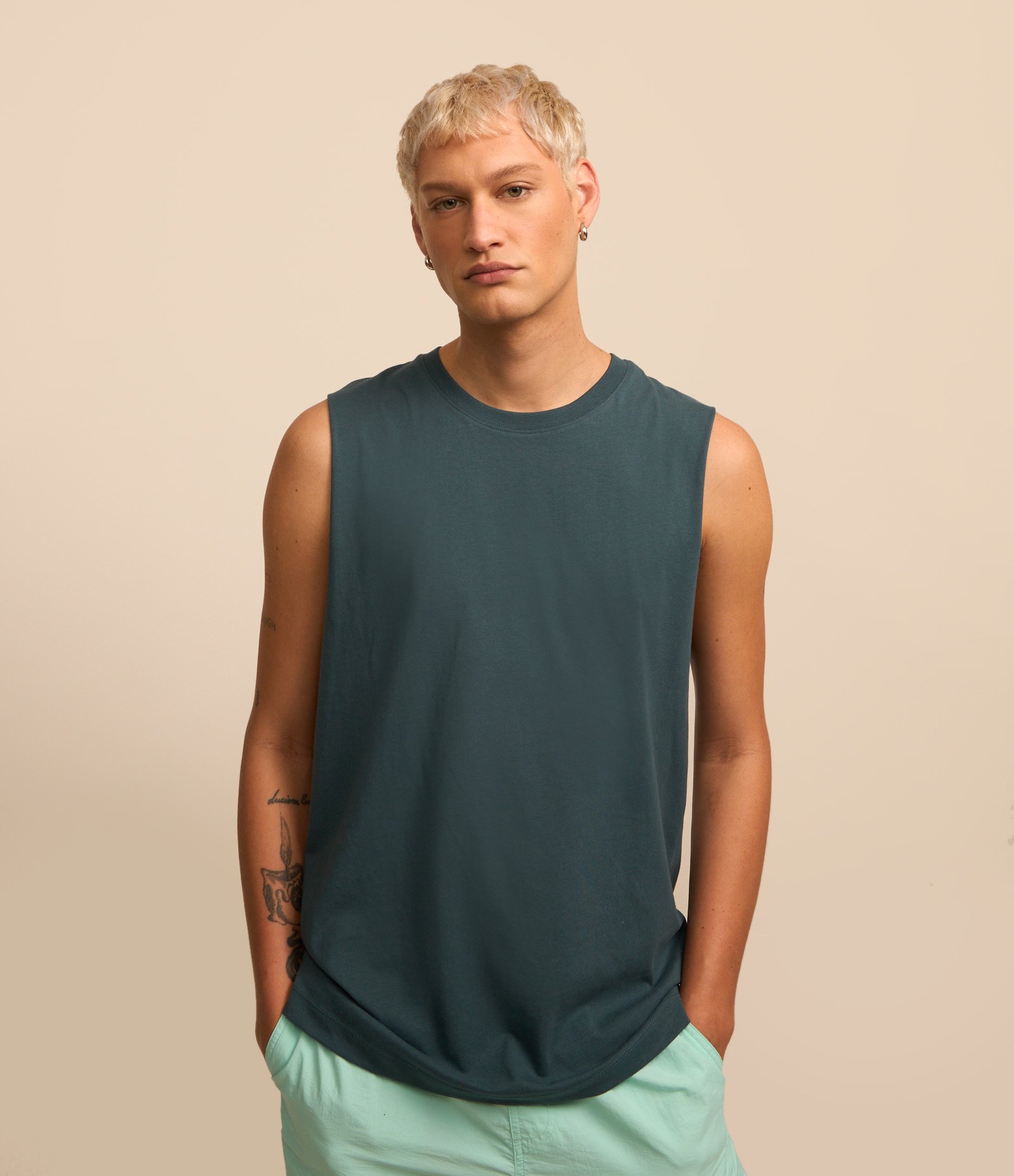 Regata Machão Básica em Algodão Verde Escuro 2