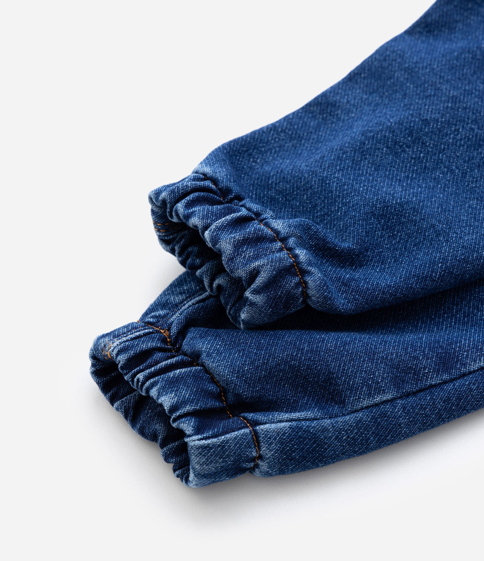 Calça Jogger Infantil em Jeans com Cós Elástico - Tam 1 a 5 Anos Azul Escuro 5