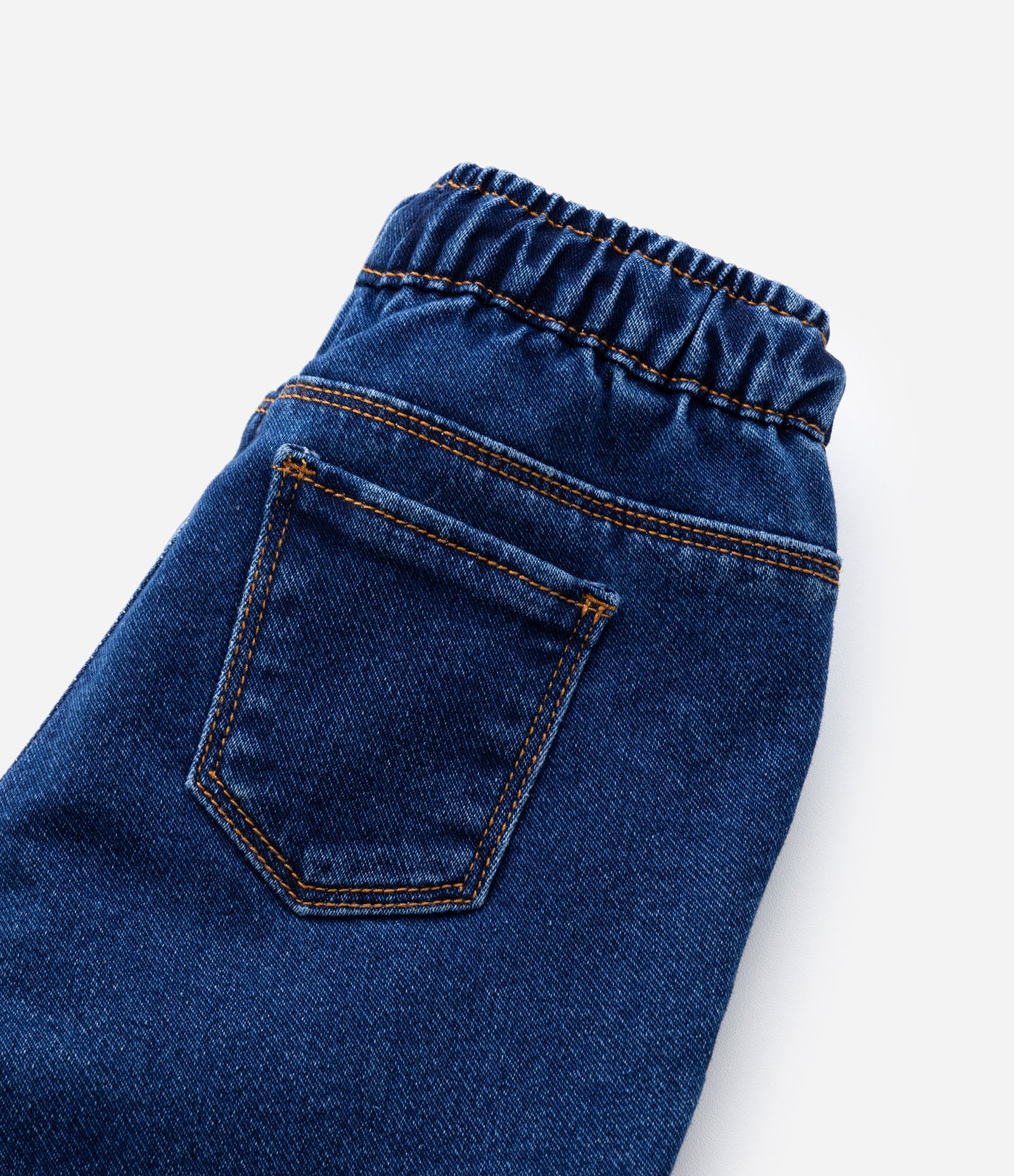 Calça Jogger Infantil em Jeans com Cós Elástico - Tam 1 a 5 Anos Azul Escuro 7