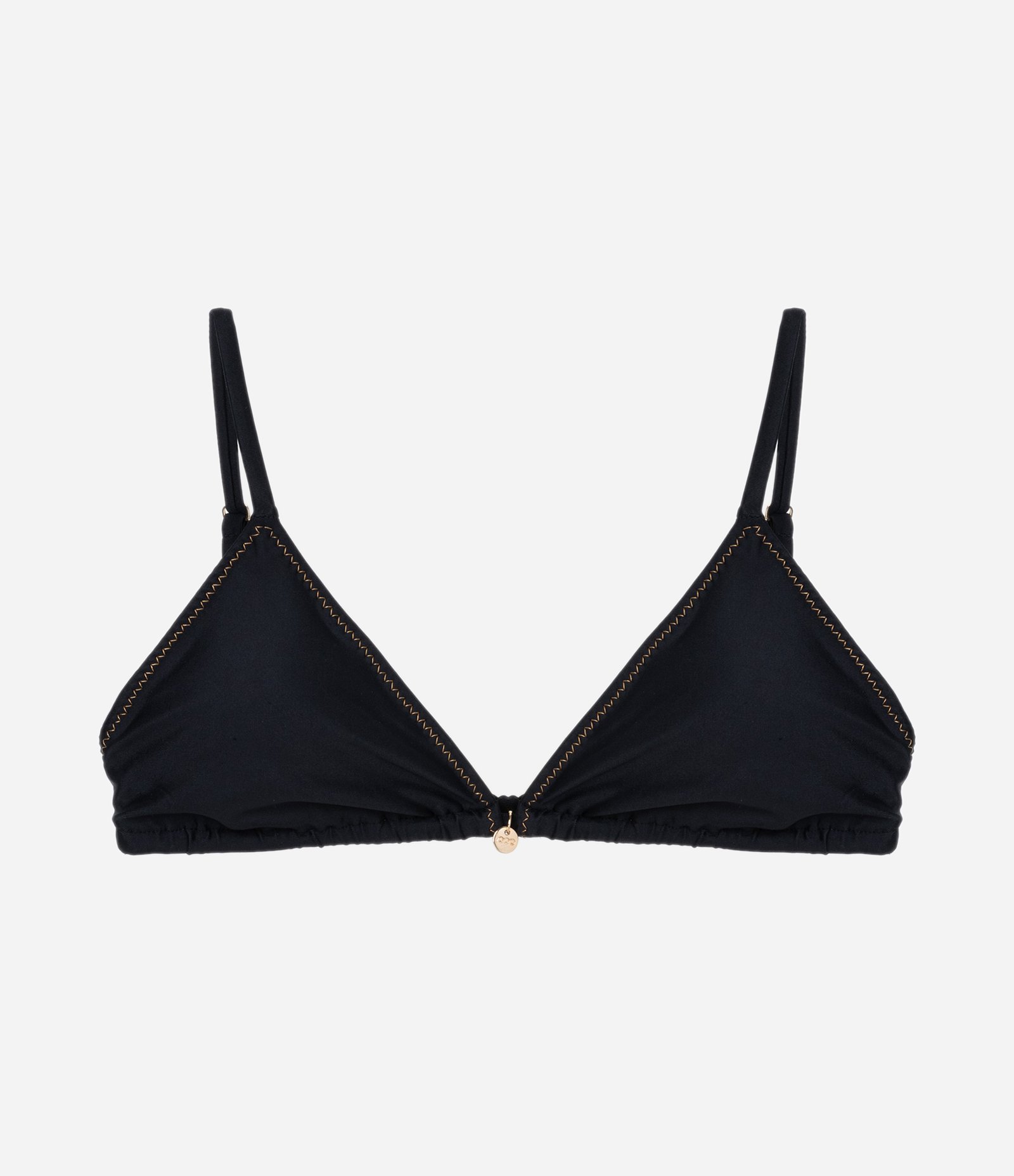 Biquíni Top Cortininha em Microfibra com Pesponto em Fio Metalizado Preto 5