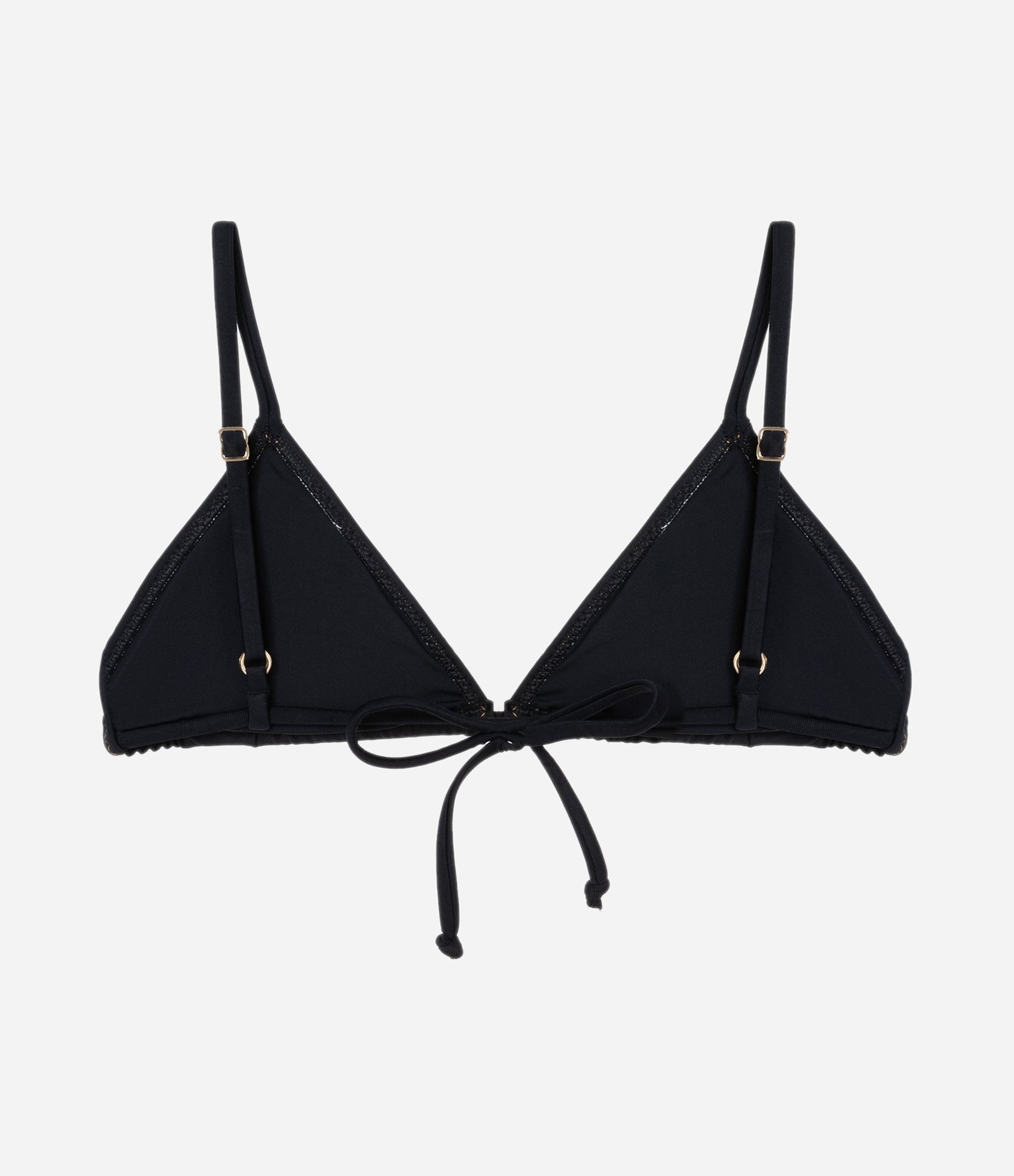 Biquíni Top Cortininha em Microfibra com Pesponto em Fio Metalizado Preto 6