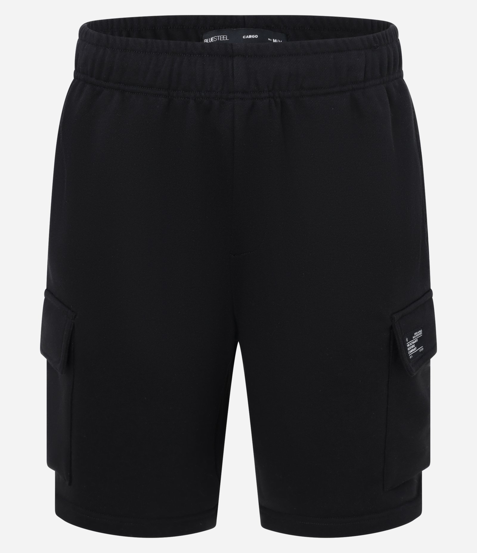 Bermuda Cargo em Moletom French Terry com Estampa Localizada Preto 6