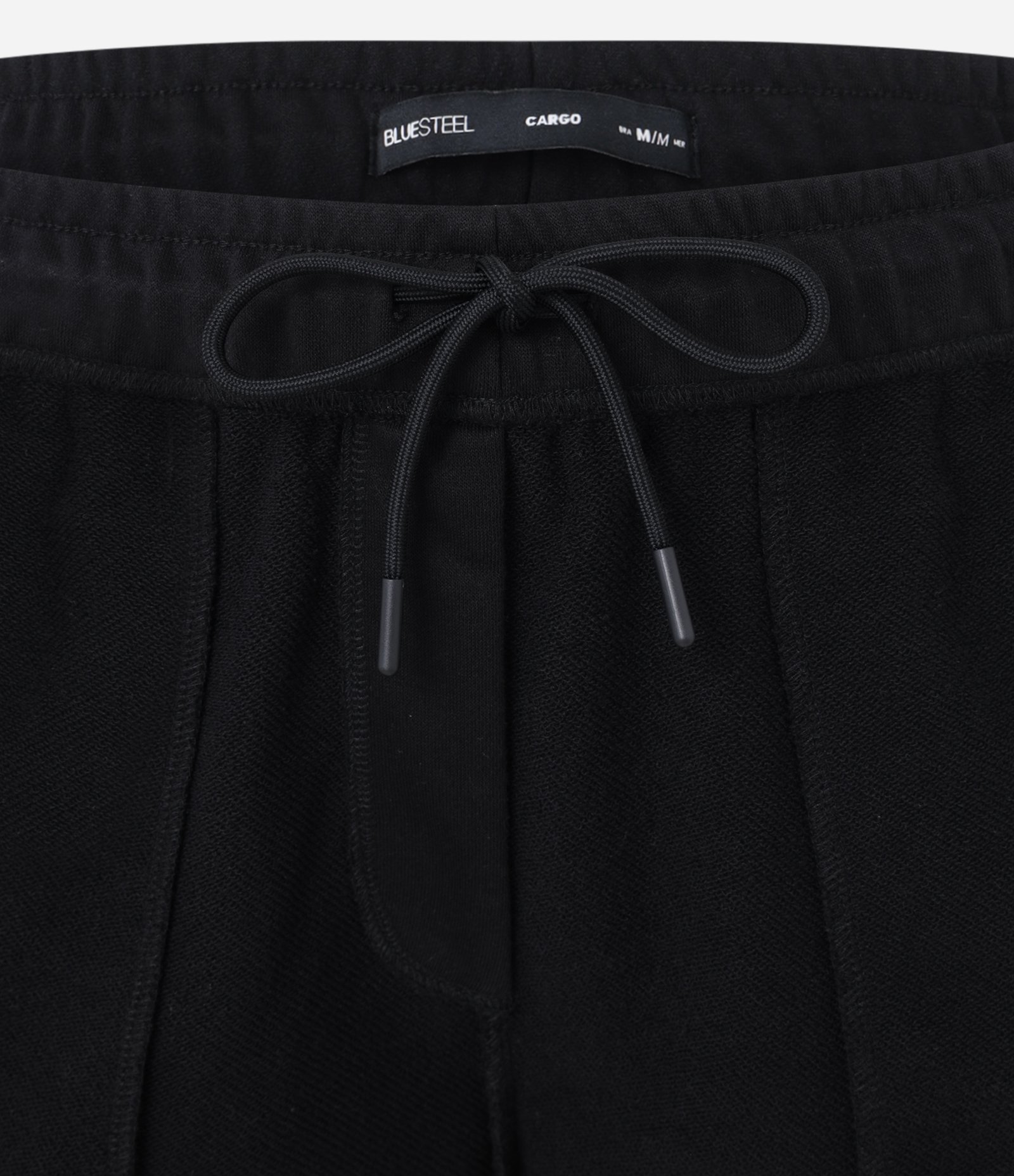 Bermuda Cargo em Moletom French Terry com Estampa Localizada Preto 8