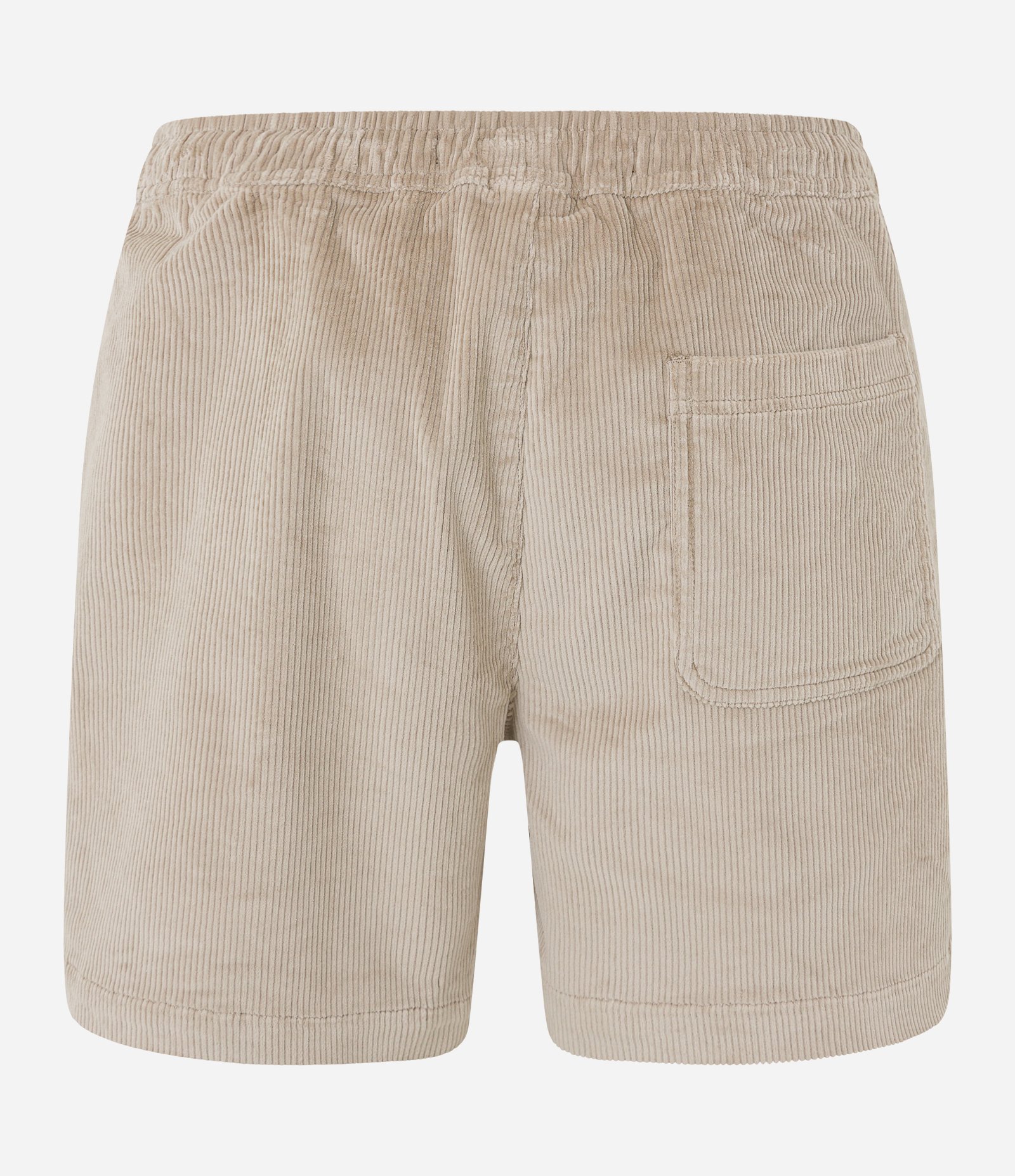 Bermuda em Veludo Cotelê com Cós Elástico e Cordão Marrom Claro 5