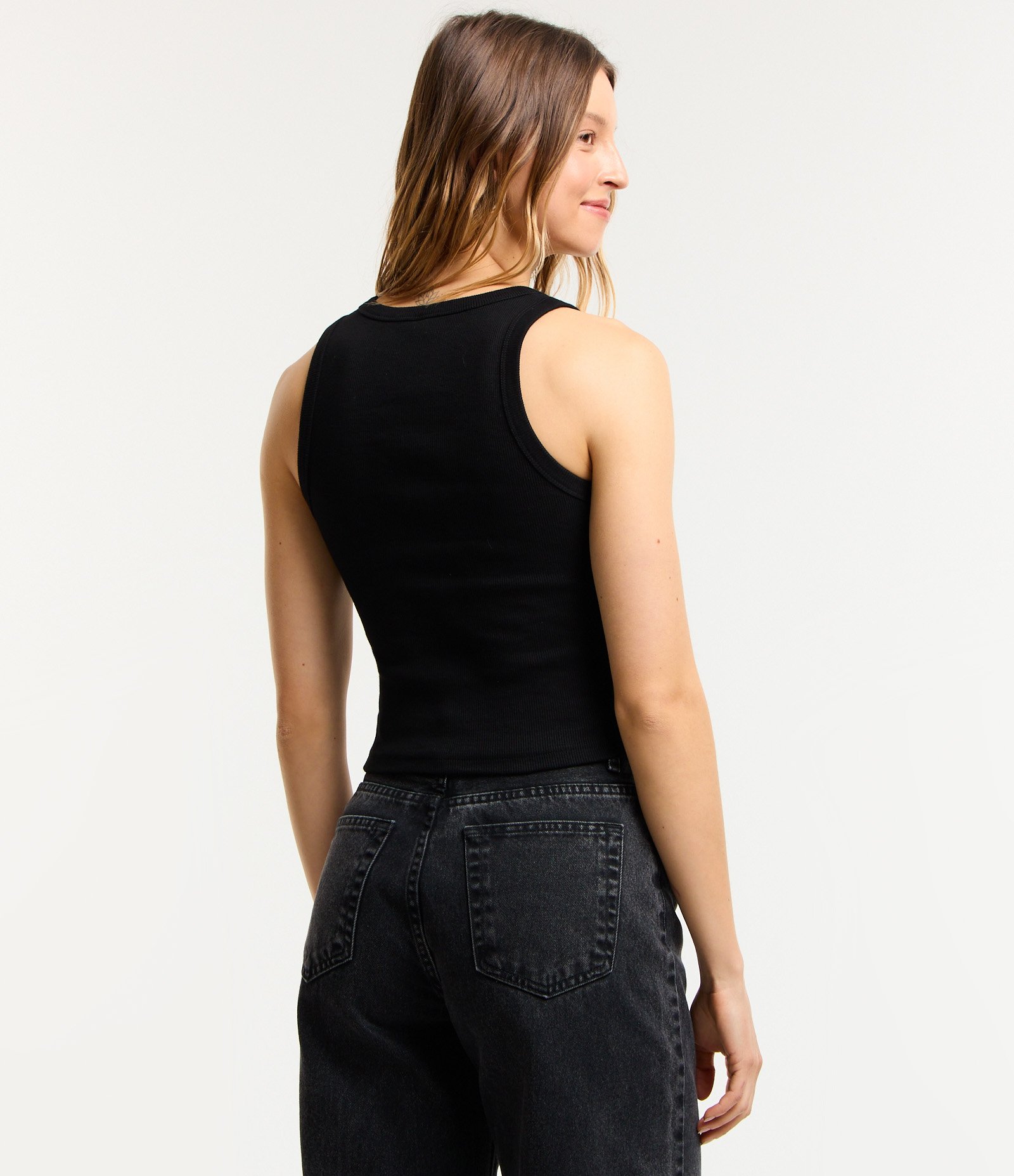 Blusa sem Manga em Ribana com Bordado de Brilhos Aplicados PP 3