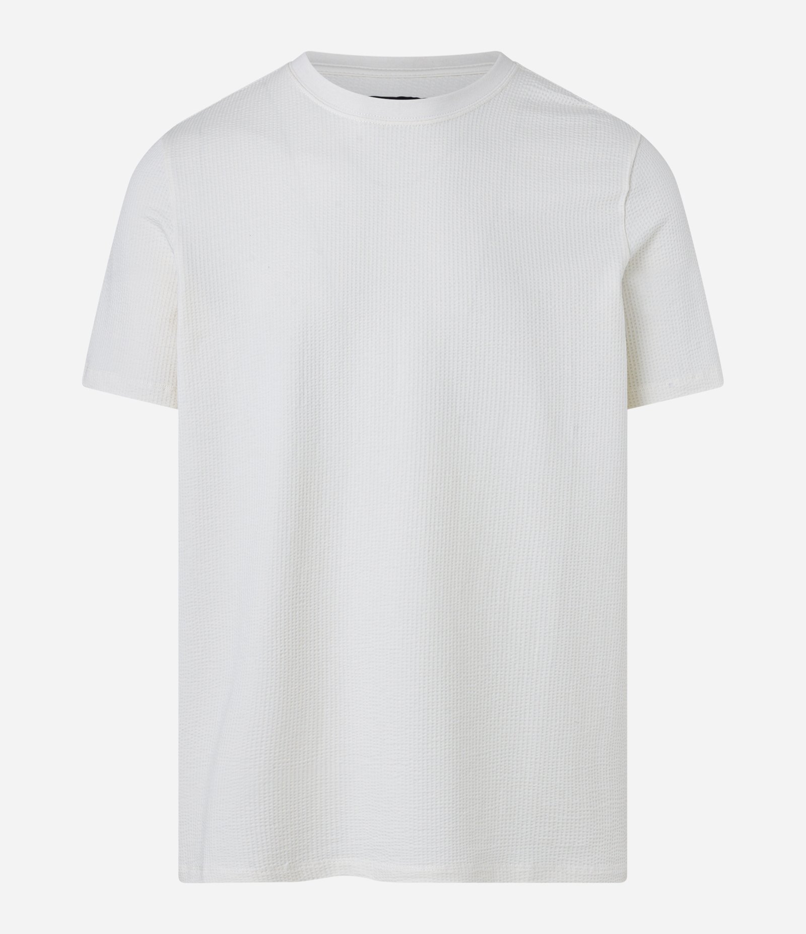 Camiseta Regular em Ana Ruga com Textura Branco 4
