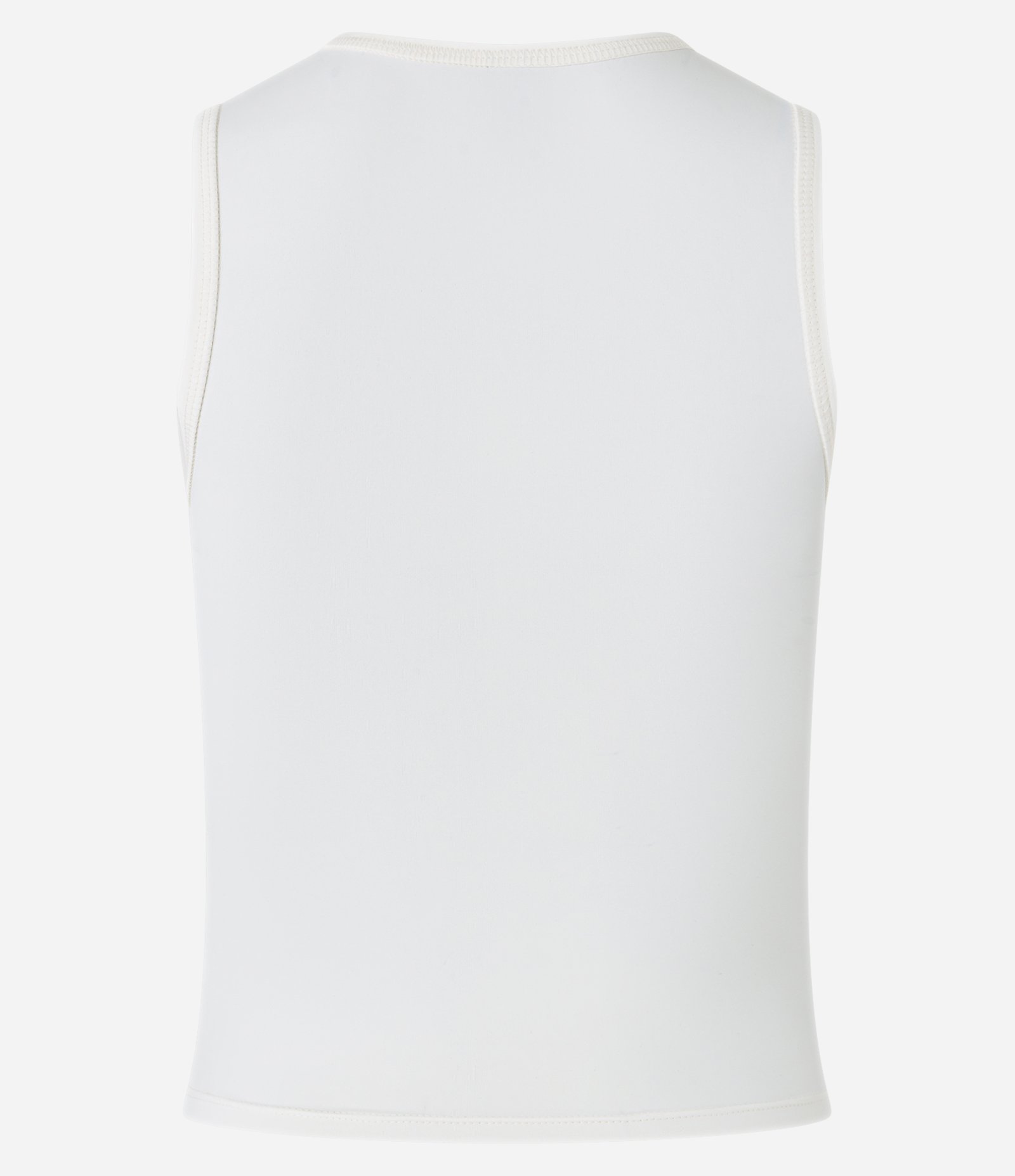 Blusa sem Manga Básica em Poliamida Branco 6