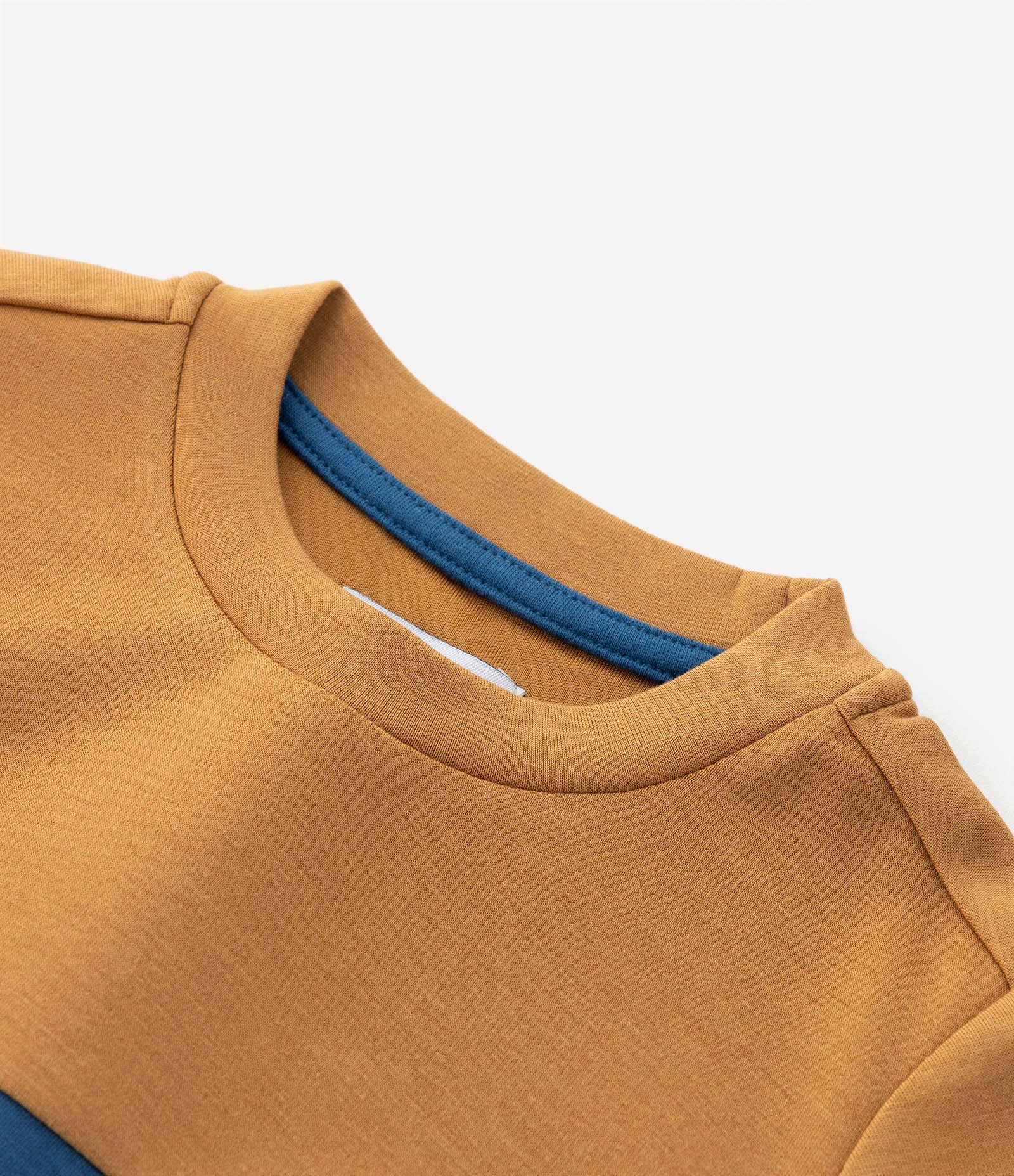 Blusão Infantil em Modal com Recortes - Tam 1 a 6 Anos Azul/Marrom 4