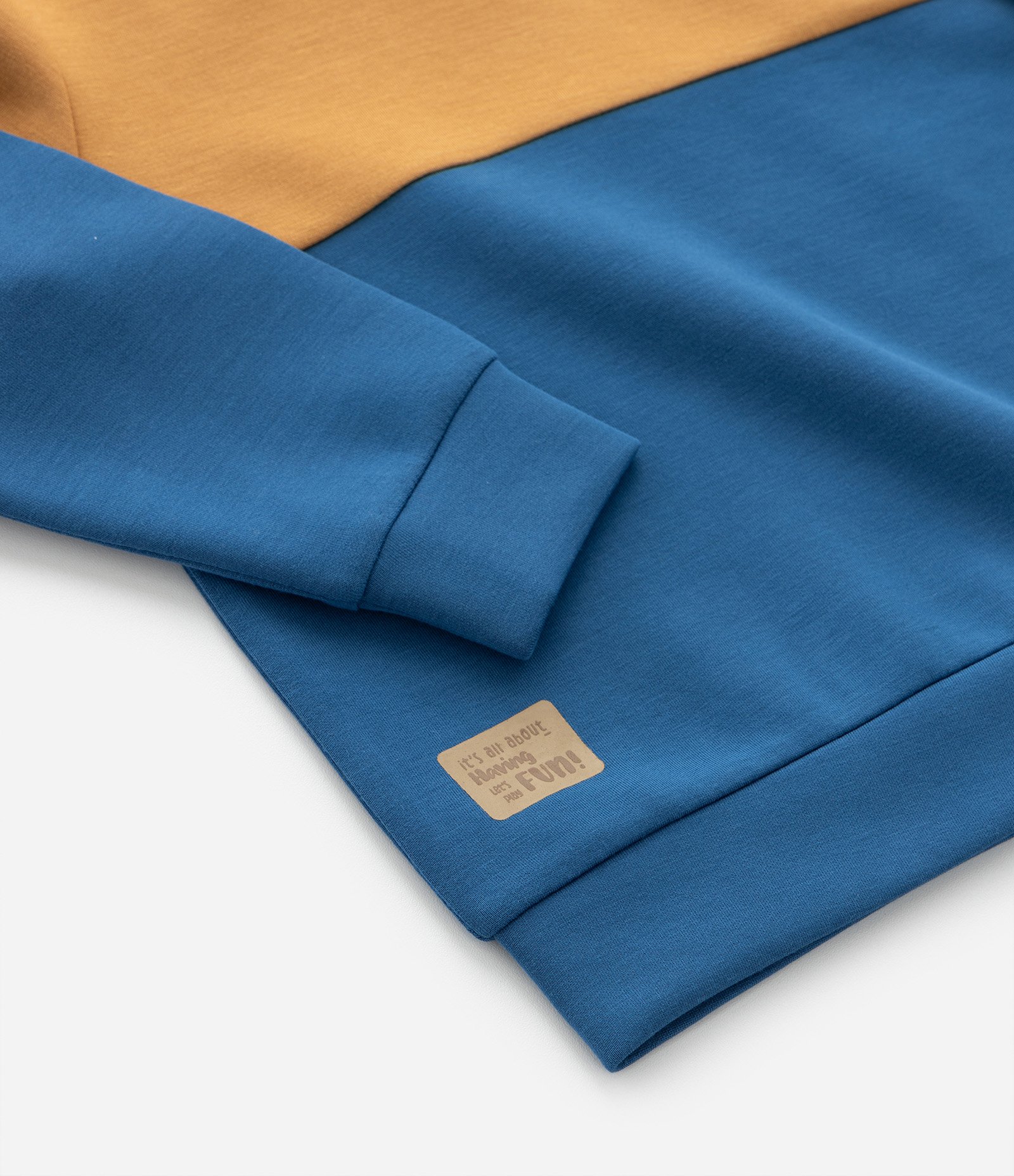 Blusão Infantil em Modal com Recortes - Tam 1 a 6 Anos Azul/Marrom 5