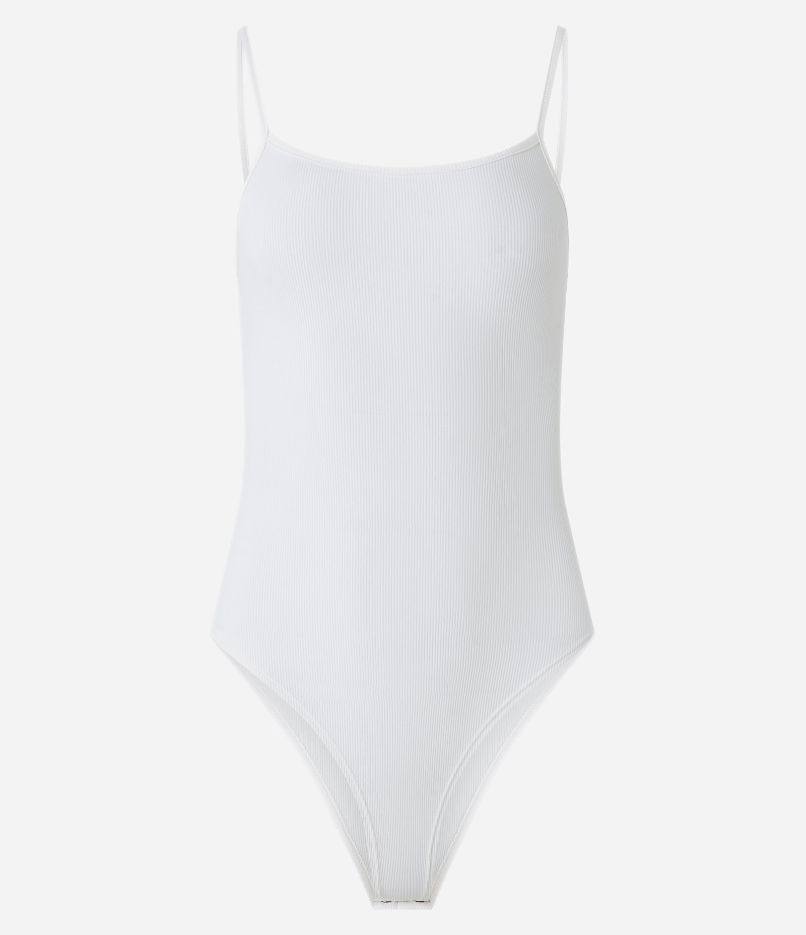 Body Básico de Alça em Ribana com Textura Branco 6