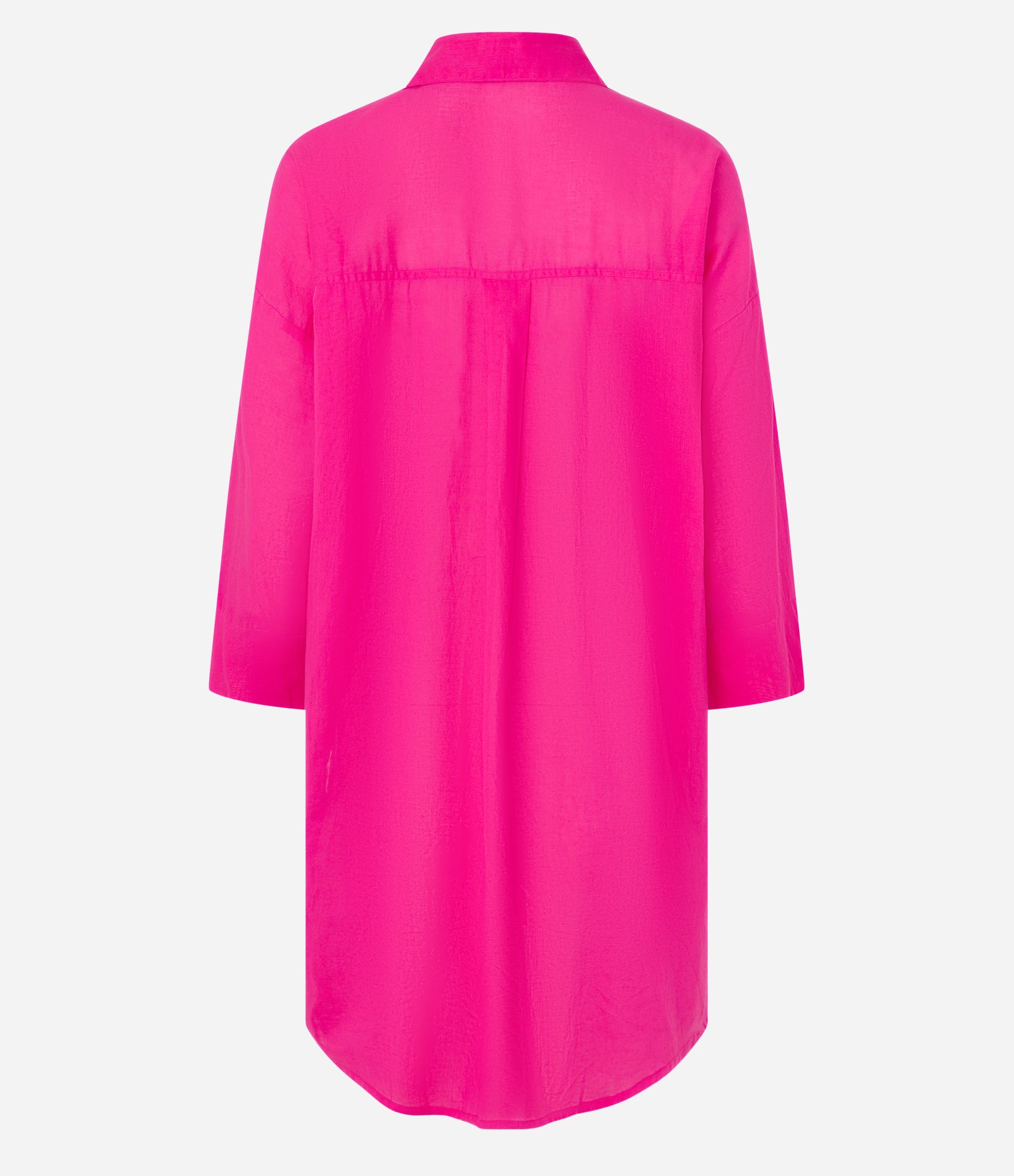 Saída de Praia Camisa em Voal com Mangas 3/4 Rosa Shock 6