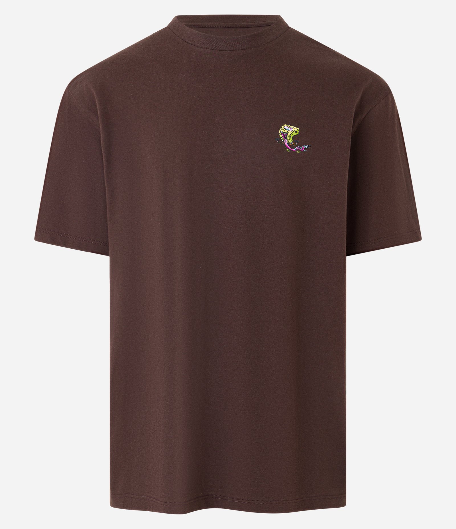 Camiseta Relaxed em Algodão com Estampa Bob Esponja Marrom 6