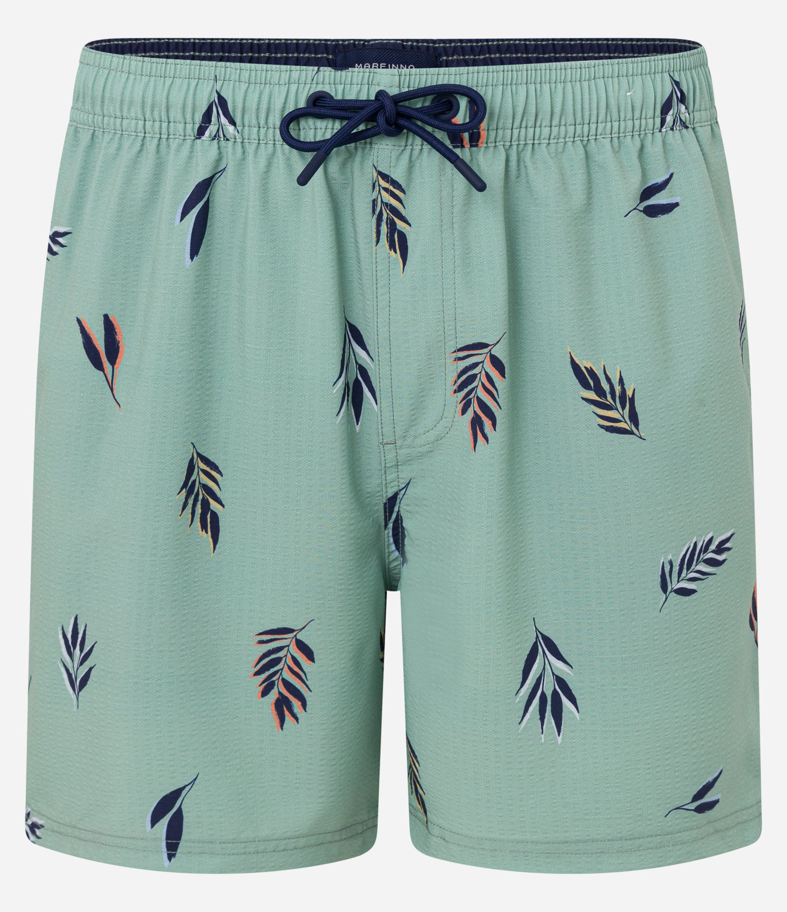 Bermuda em Microfibra com Estampa de Folhas Verde 2