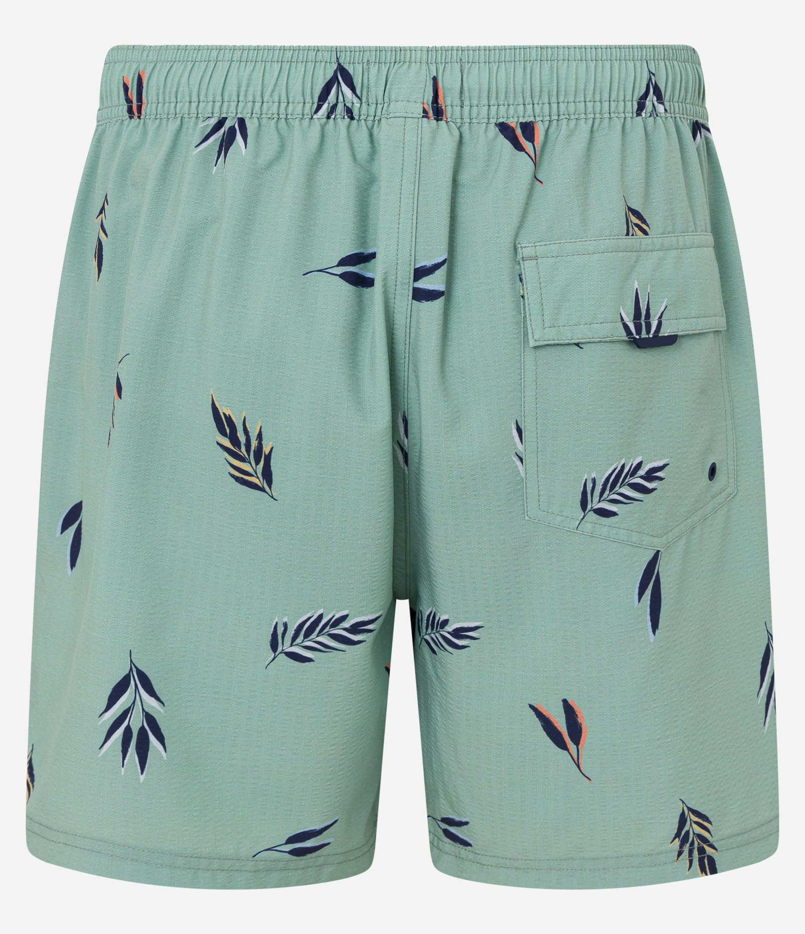 Bermuda em Microfibra com Estampa de Folhas Verde 3