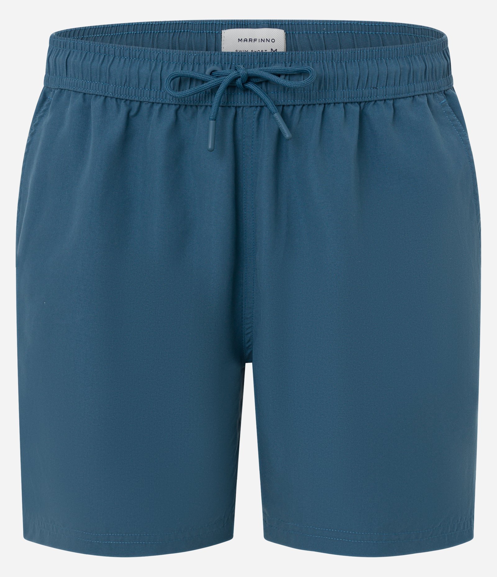 Bermuda de Banho em Microfibra com Cós Elástico e Bolsos Azul Esverdeado 5