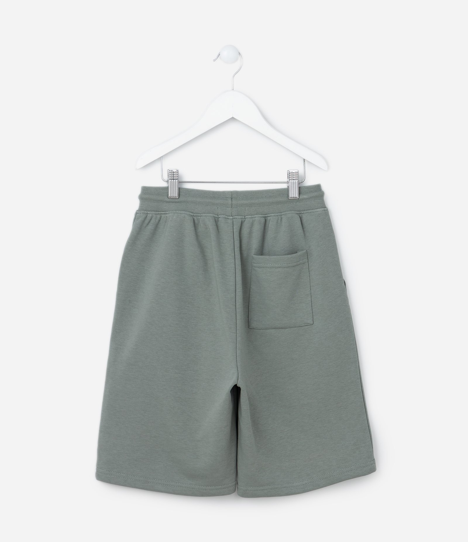 Bermuda Infantil em Moletom com Bolsos - Tam 5 a 14 Anos Verde 2
