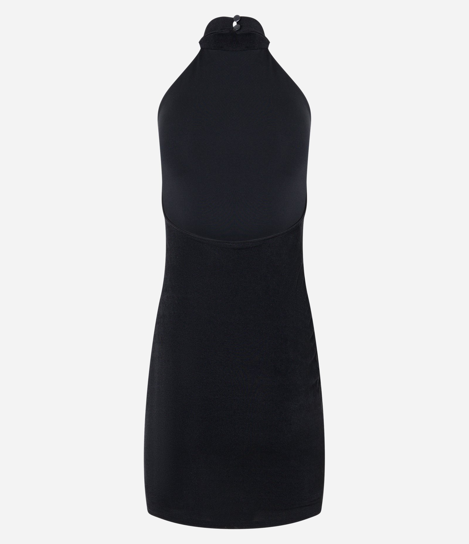 Vestido Curto com Decote Halter e Franzido Lateral Preto 7