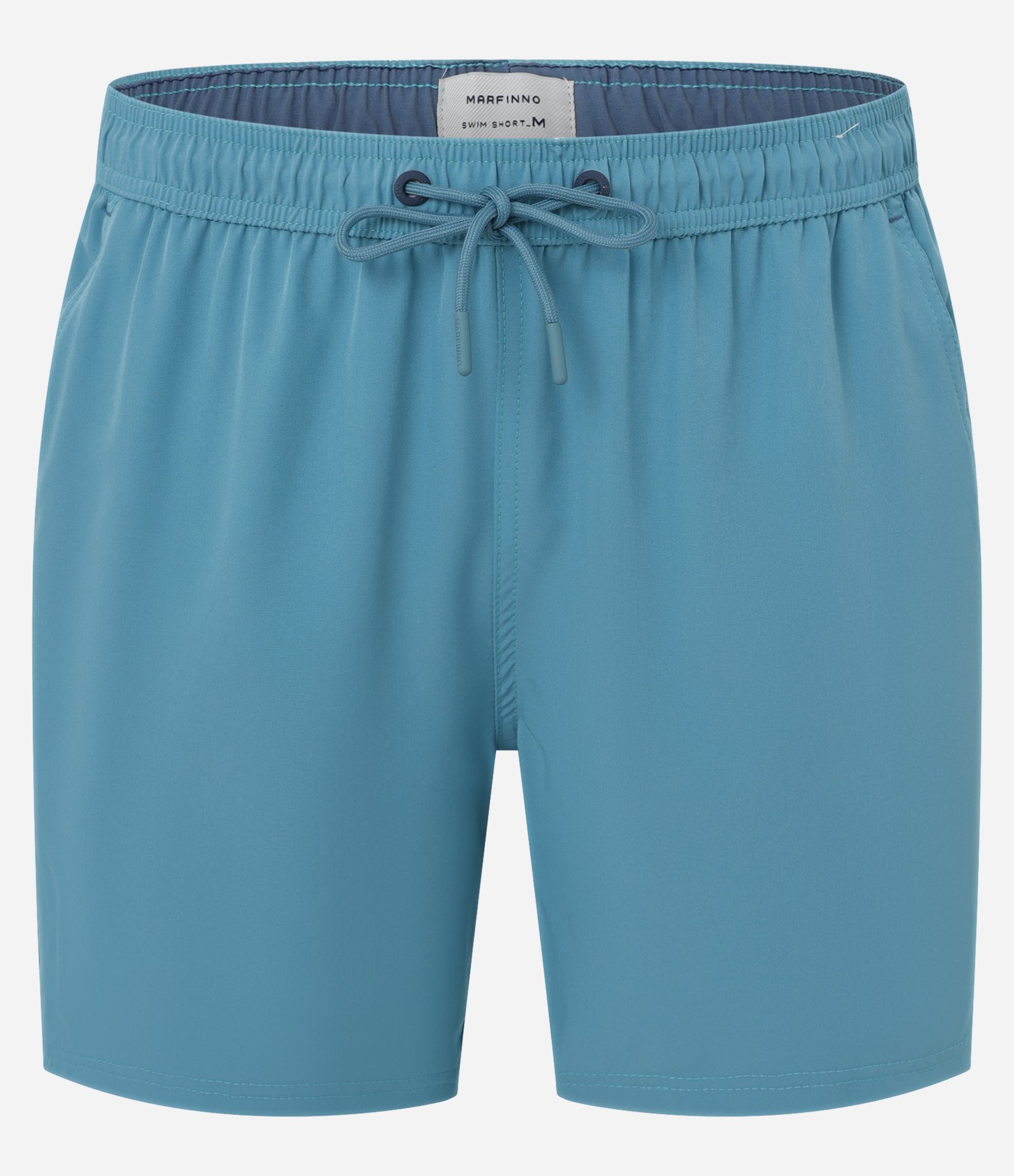 Bermuda de Banho com Cós Elástico e Bolsos Azul 1