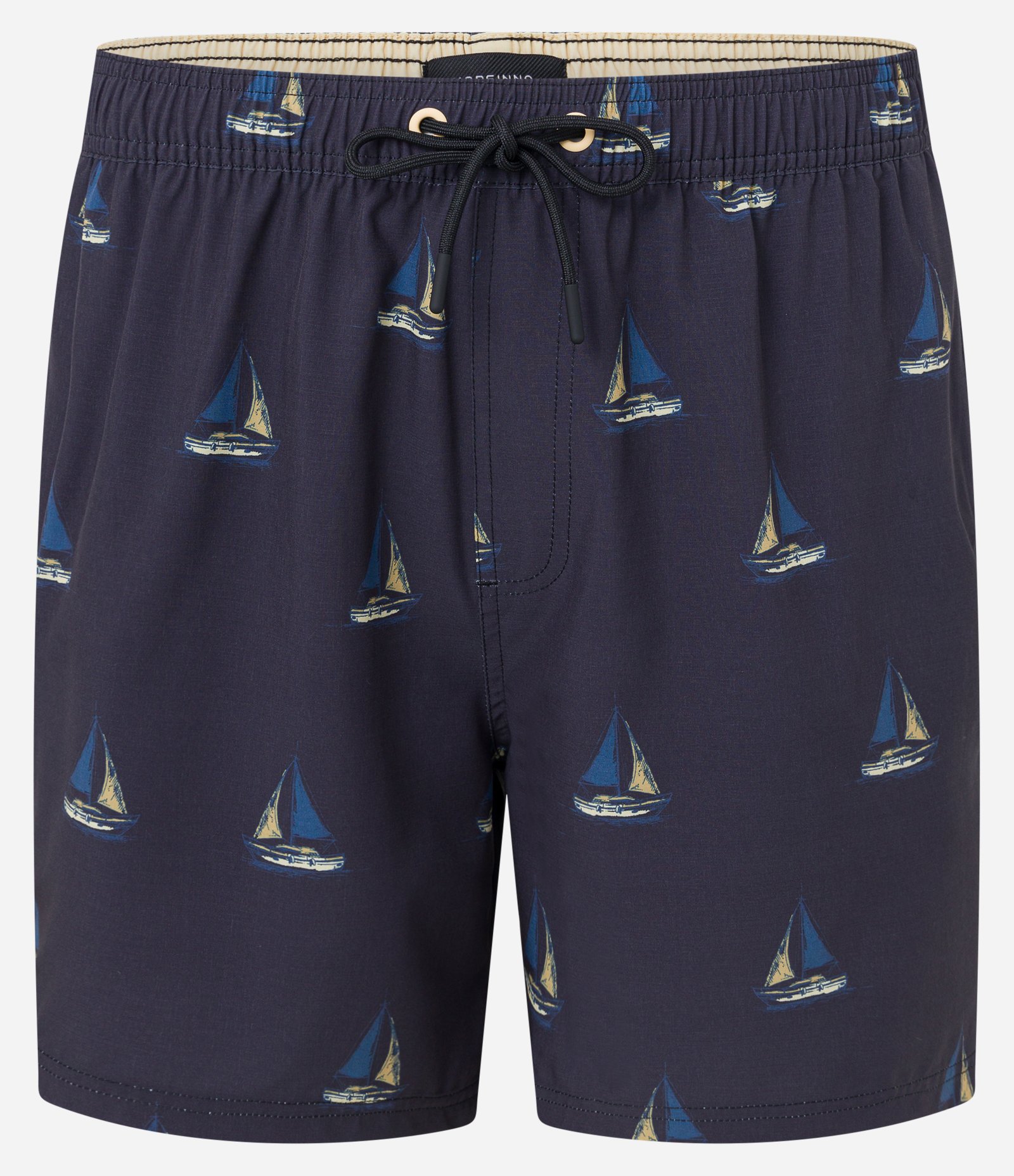 Bermuda em Microfibra com Estampa de Mini Barcos Preto 5