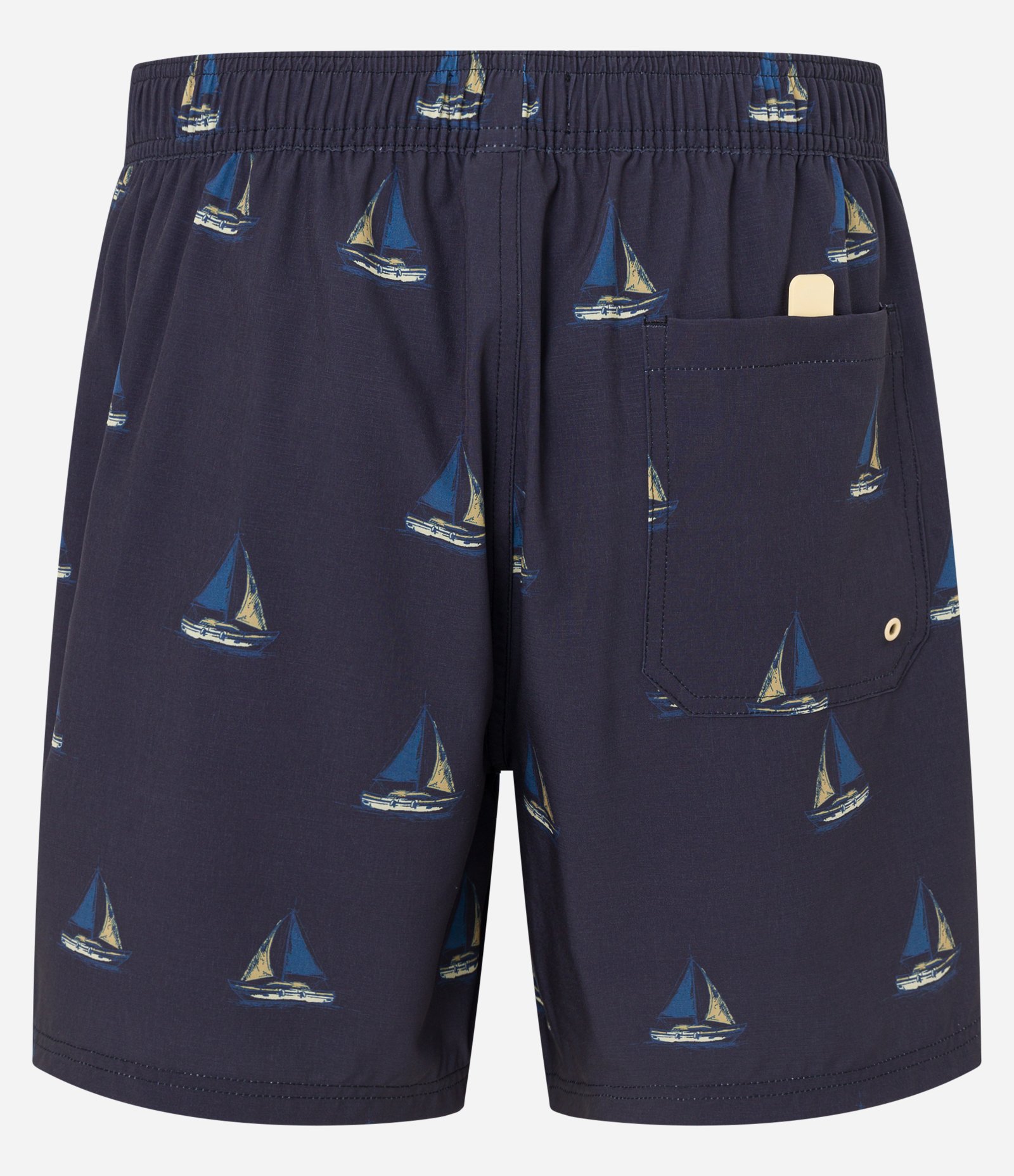 Bermuda em Microfibra com Estampa de Mini Barcos Preto 6