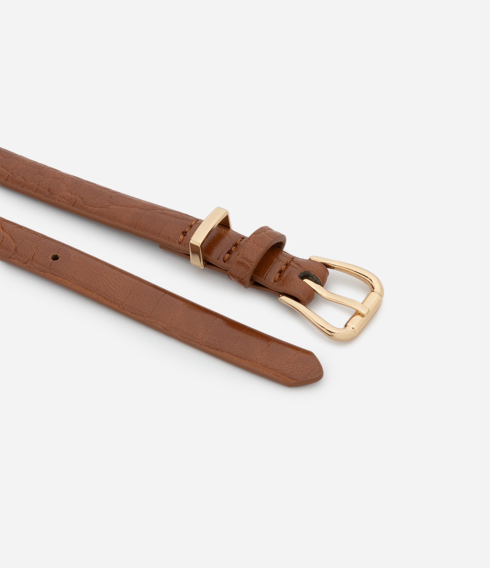 Kit 03 Cintos Finos com Textura Croco Multicores 2