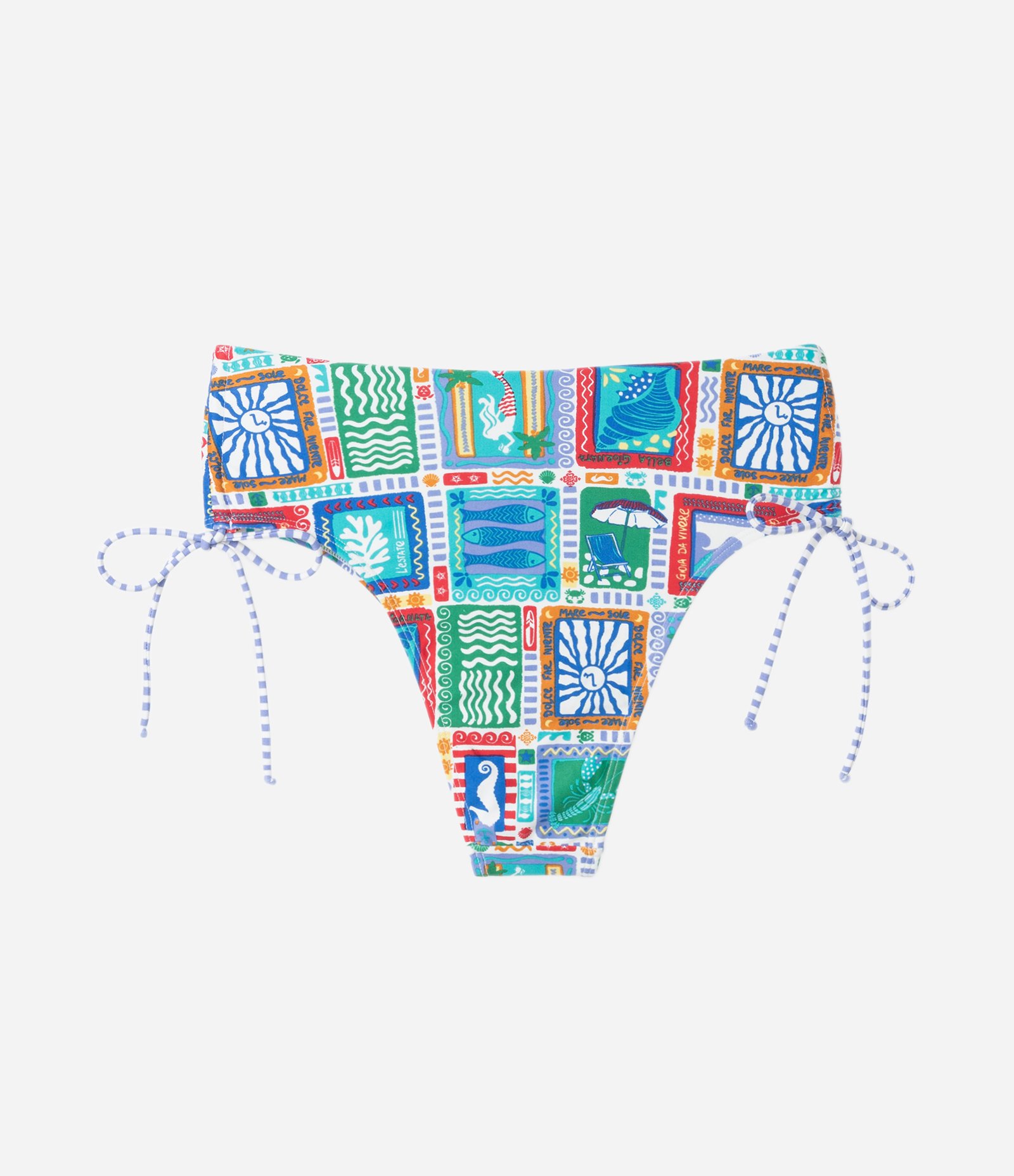 Biquíni Calcinha Hot Pants em Microfibra com Amarração Lateral Multicores 6