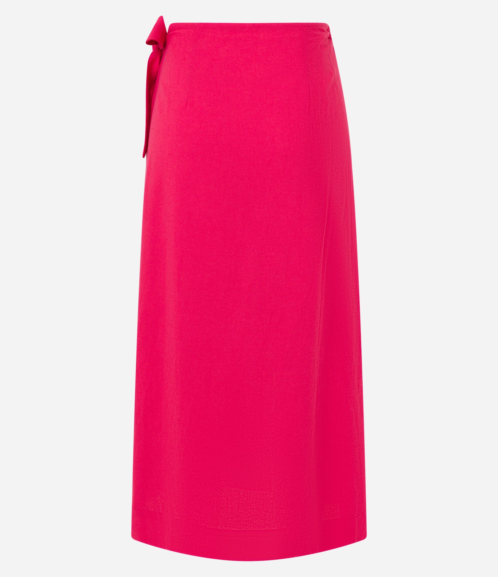 Saída de Praia Saia Midi Envelope em Viscose Vermelho 6