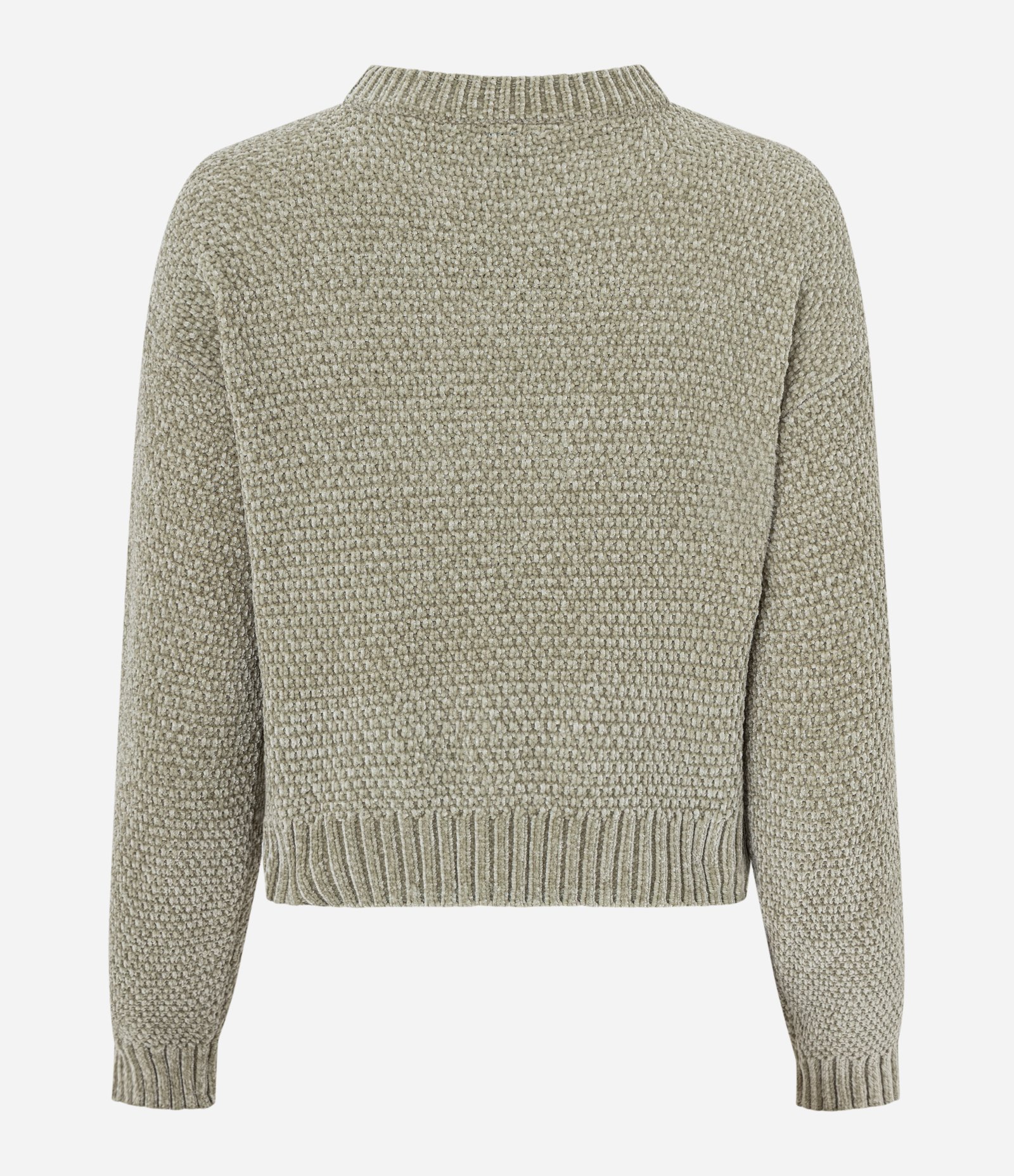 Suéter Curto em Tricô com Ponto Diferenciado Verde 6