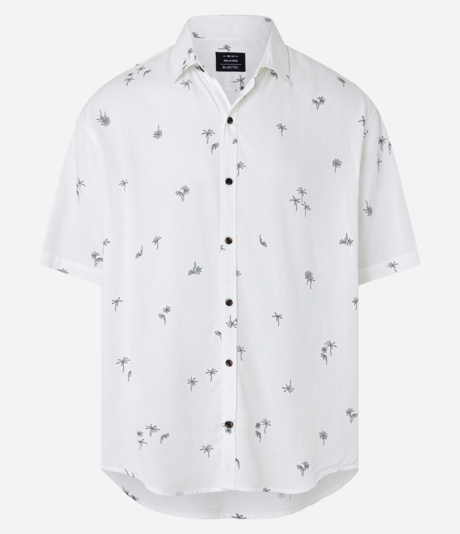 Camisa Relaxed em Viscose com Estampa de Mini Coqueiros Off White 6