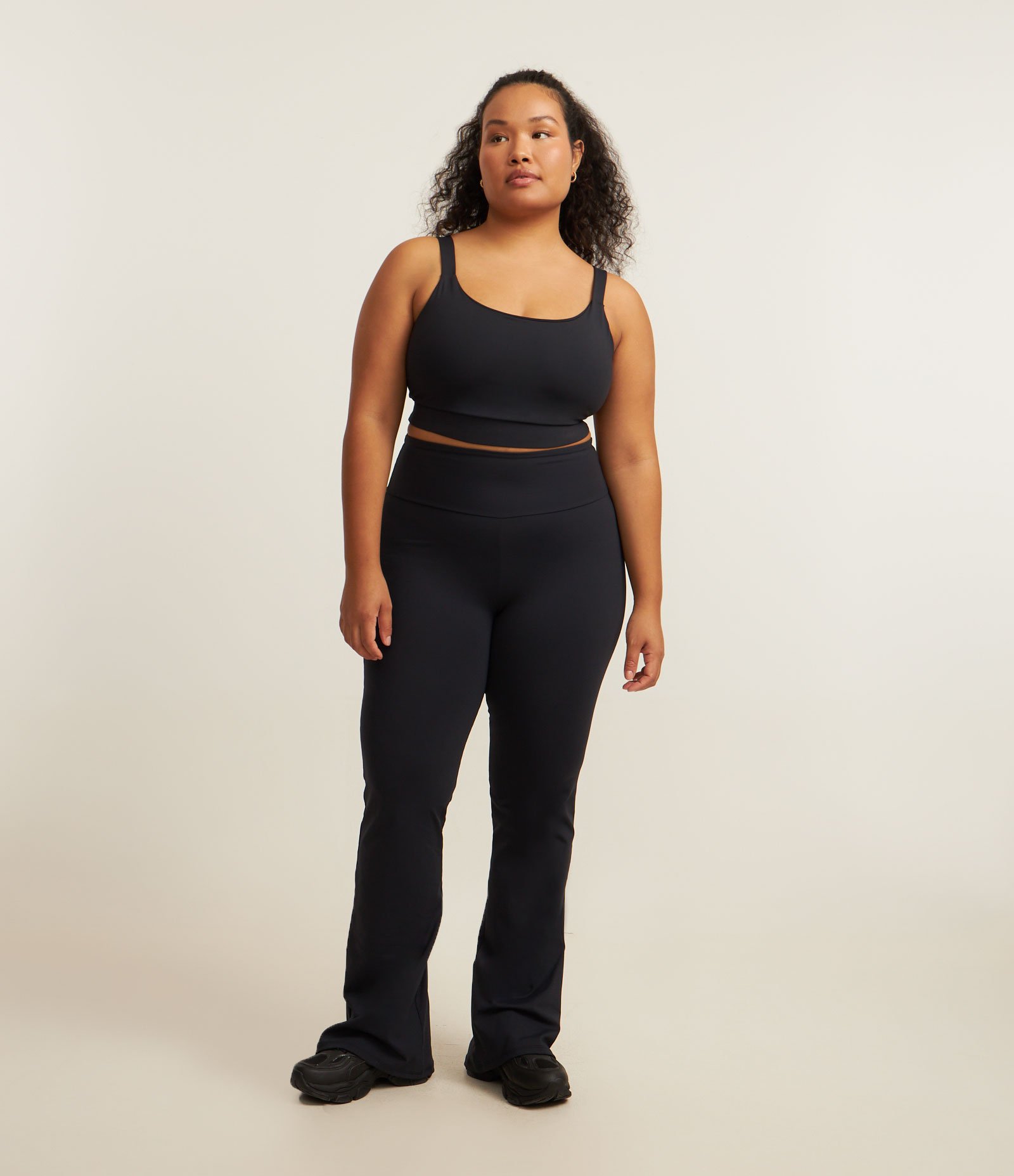 Calça Bailarina Esportiva Tecnologia Dry Curve & Plus Size Preto 1