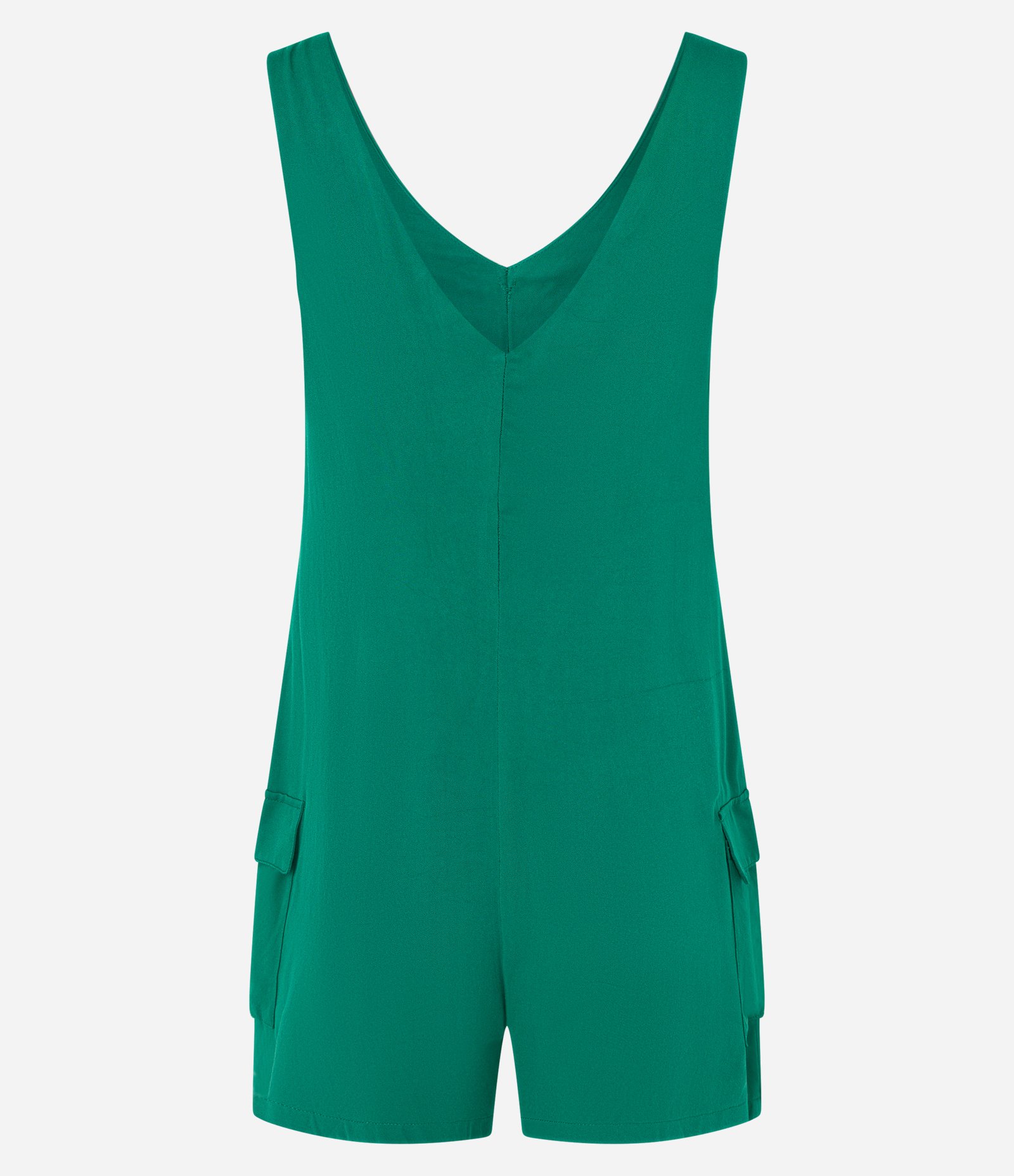 Macaquinho em Viscose com Bolsos Laterais Verde 5