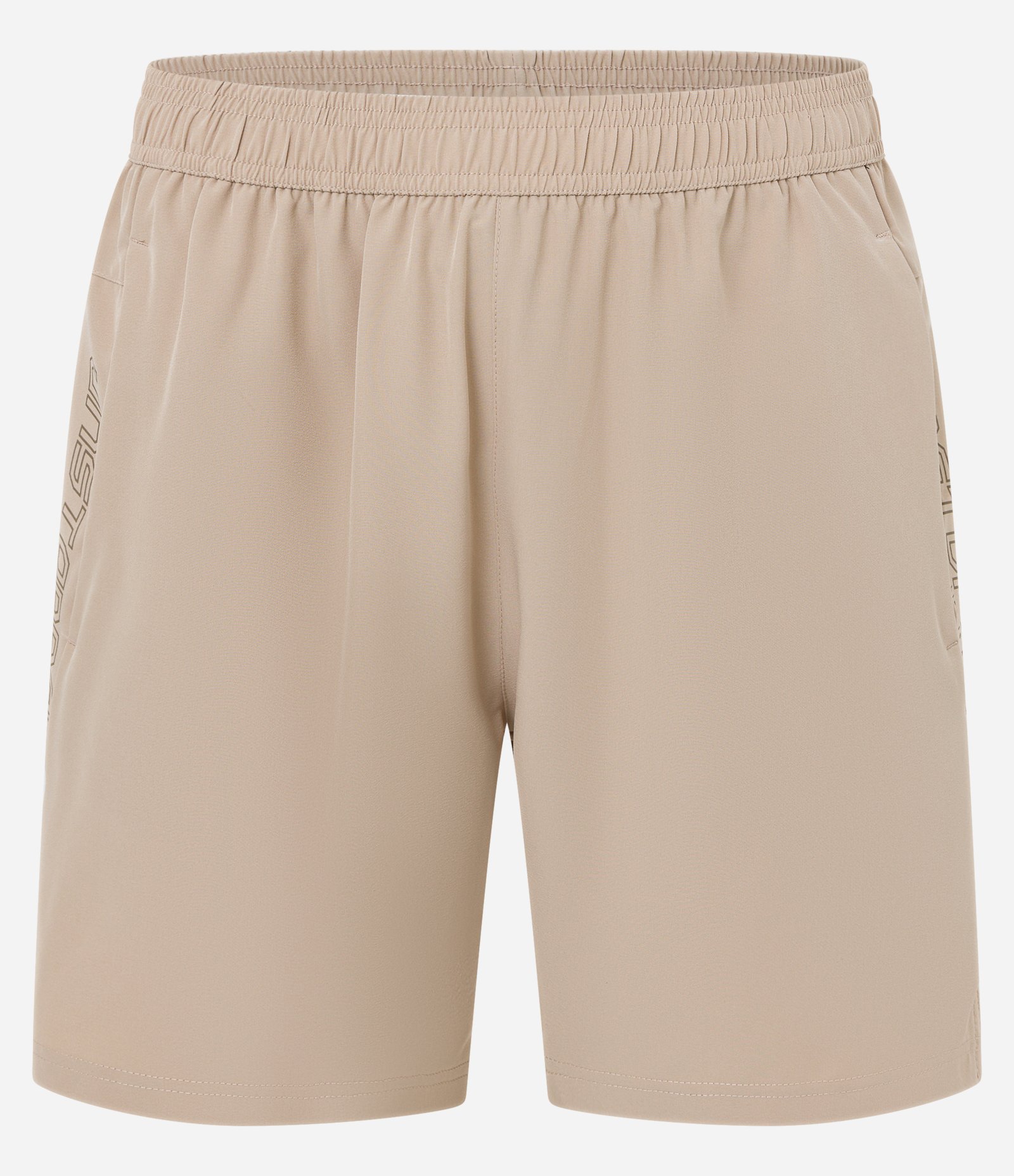 Bermuda Esportiva com Cordão Interno e Lettering Refletivo Bege Creme 6