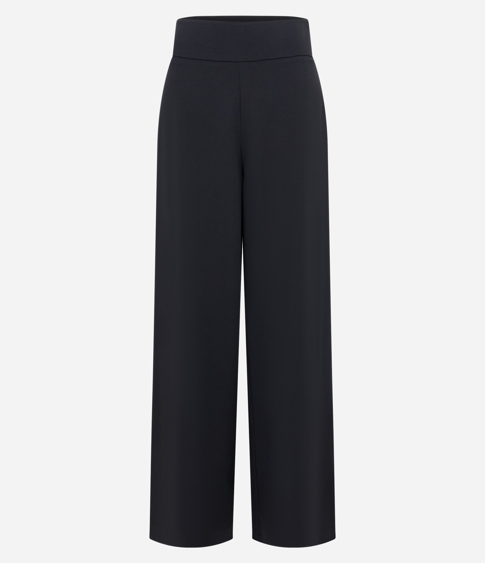 Calça Pantalona em Crepe com Pences Preto 5