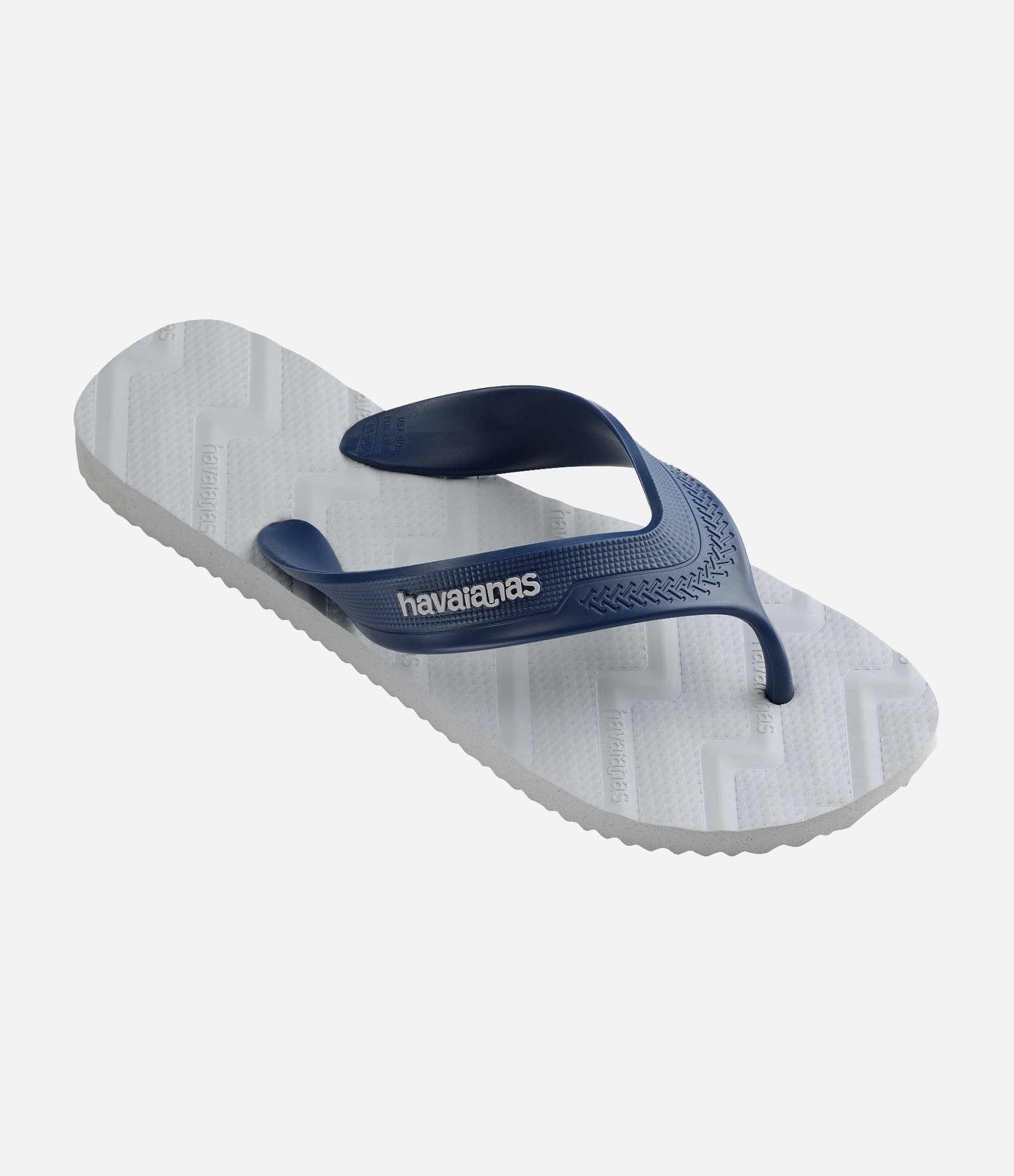 Chinelo Havaianas com Tira Larga e Estampa Waves Azul/ Branco 2