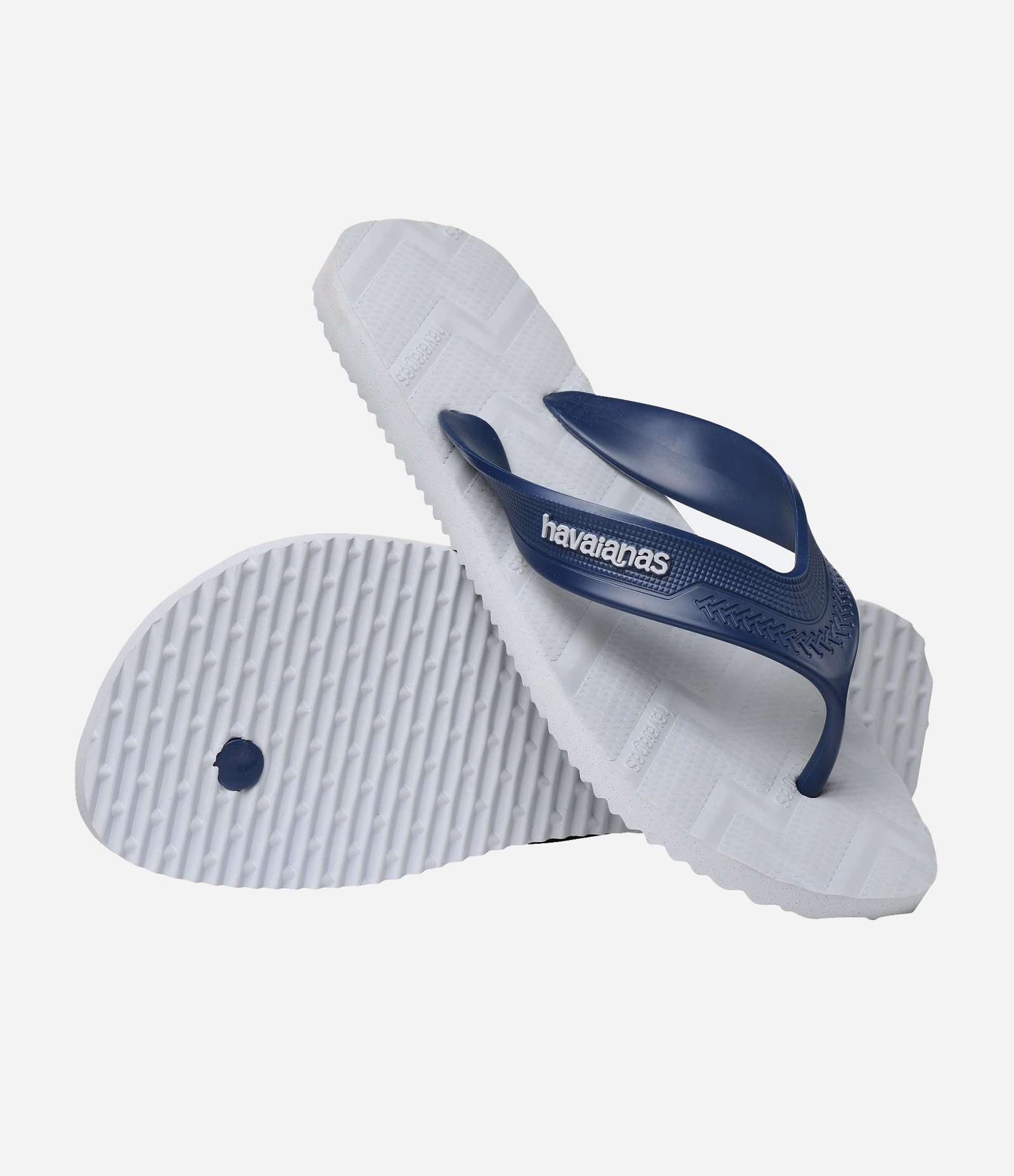 Chinelo Havaianas com Tira Larga e Estampa Waves Azul/ Branco 4
