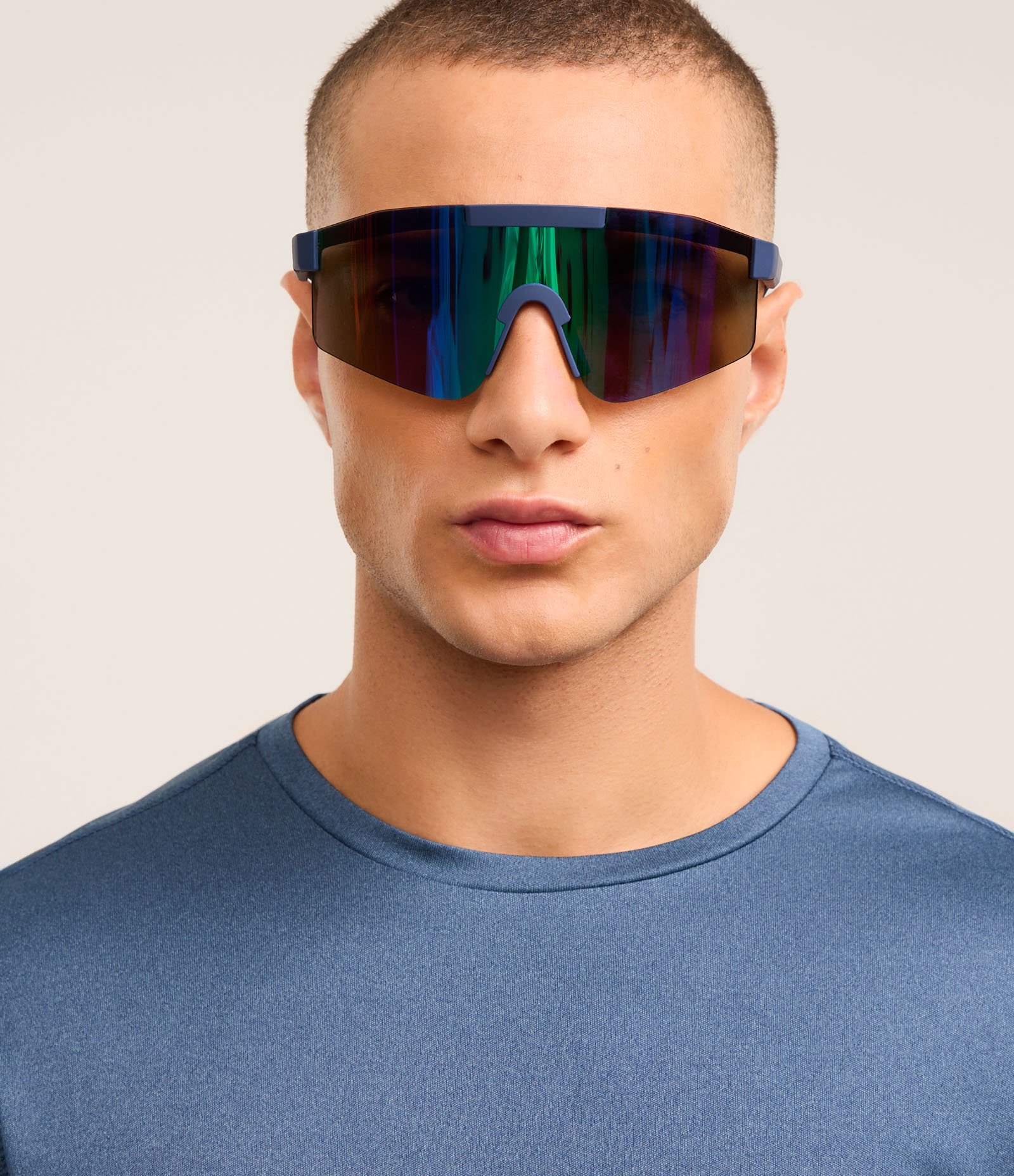 Camiseta Comfort Esportiva com Tecnologia Dry e Proteção UV Azul 5