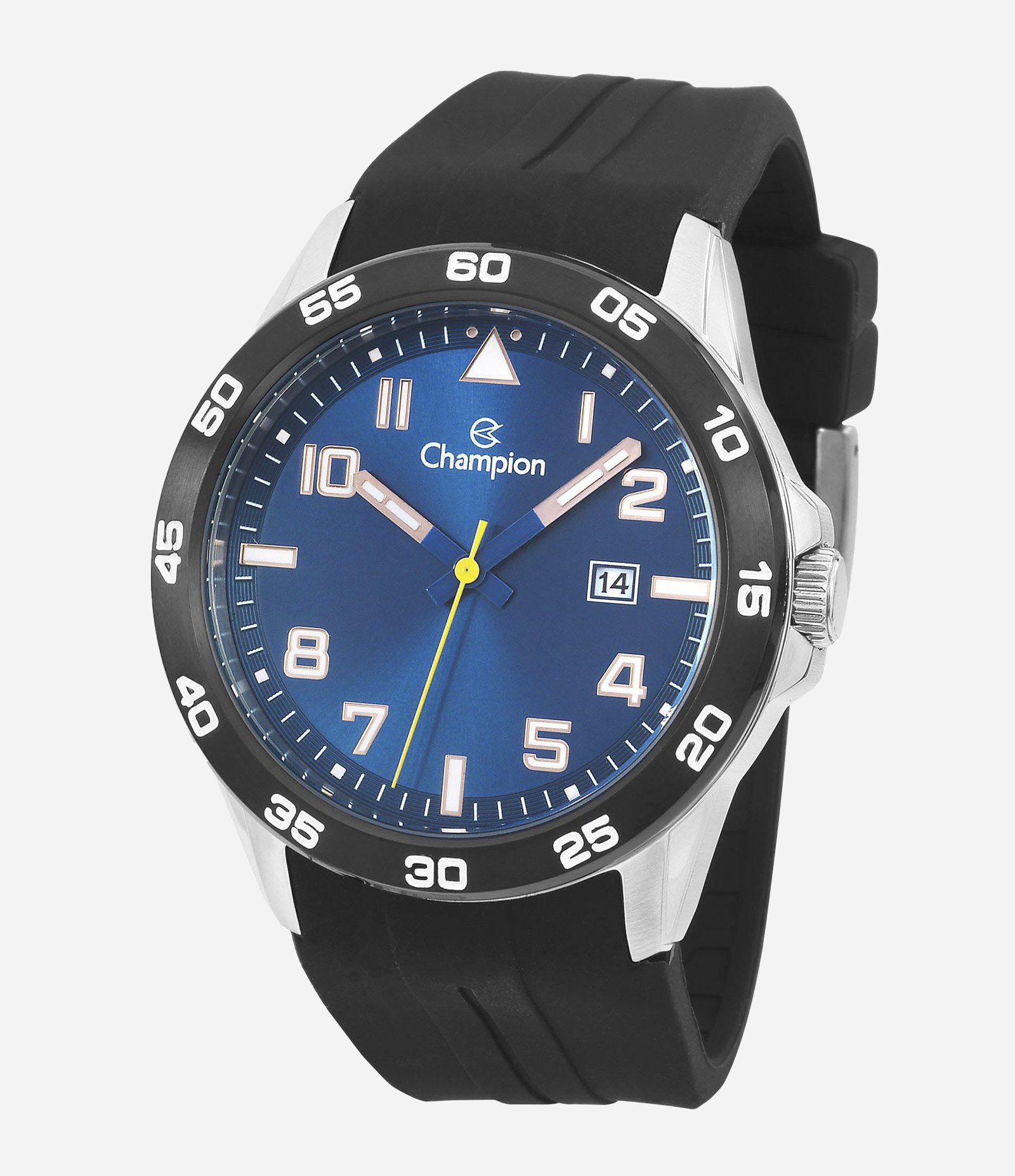 Relógio Silicone Champion Masculino Analógico Preto 1