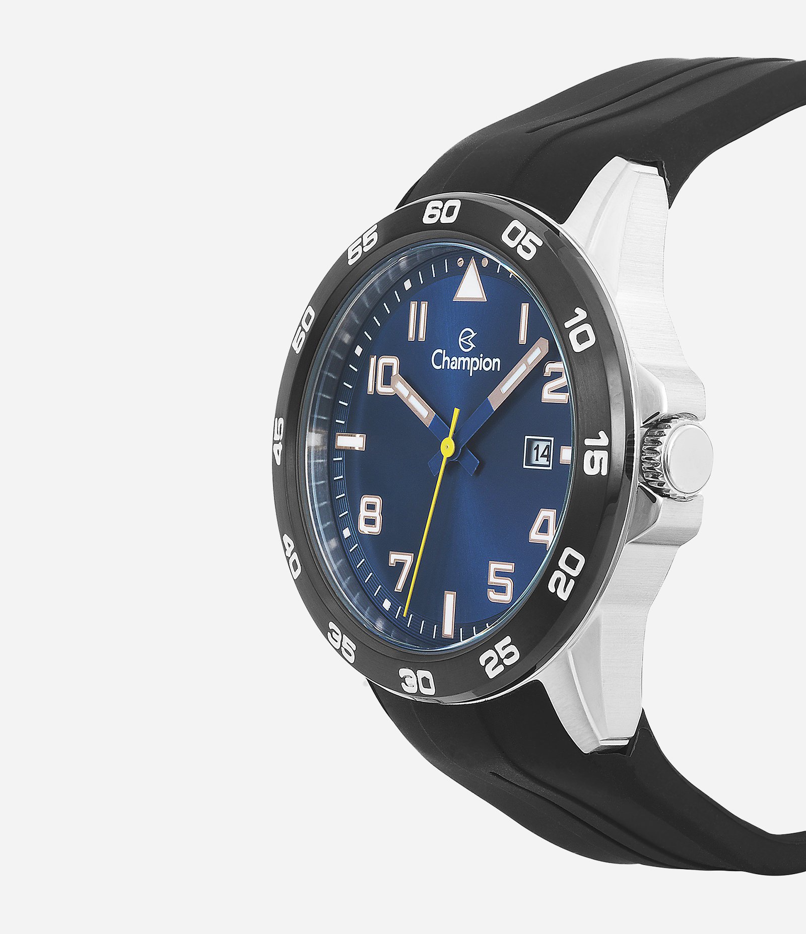 Relógio Silicone Champion Masculino Analógico Preto 2