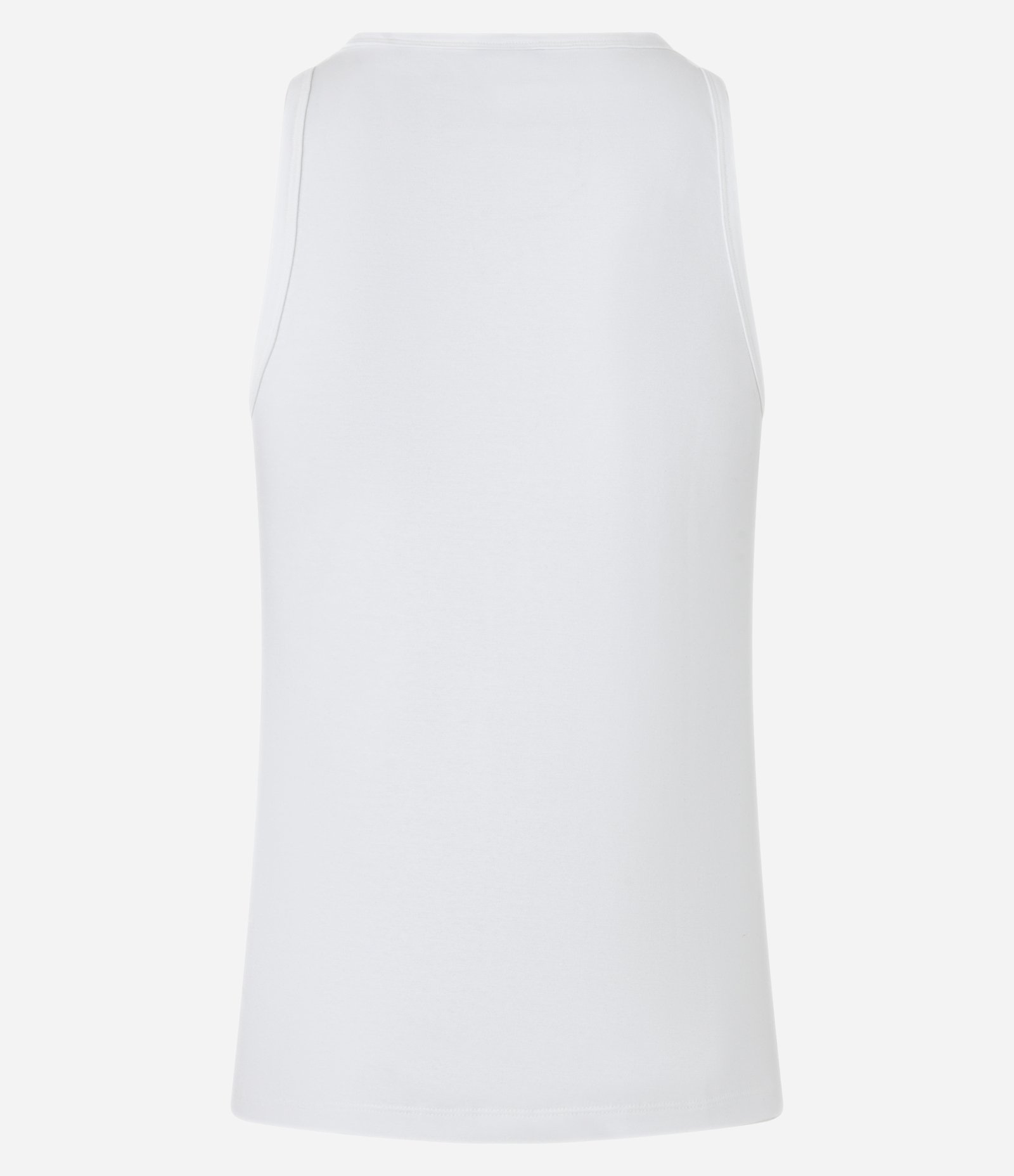 Regata Regular em Algodão com Presilhas de Metal nos Ombros Branco 8
