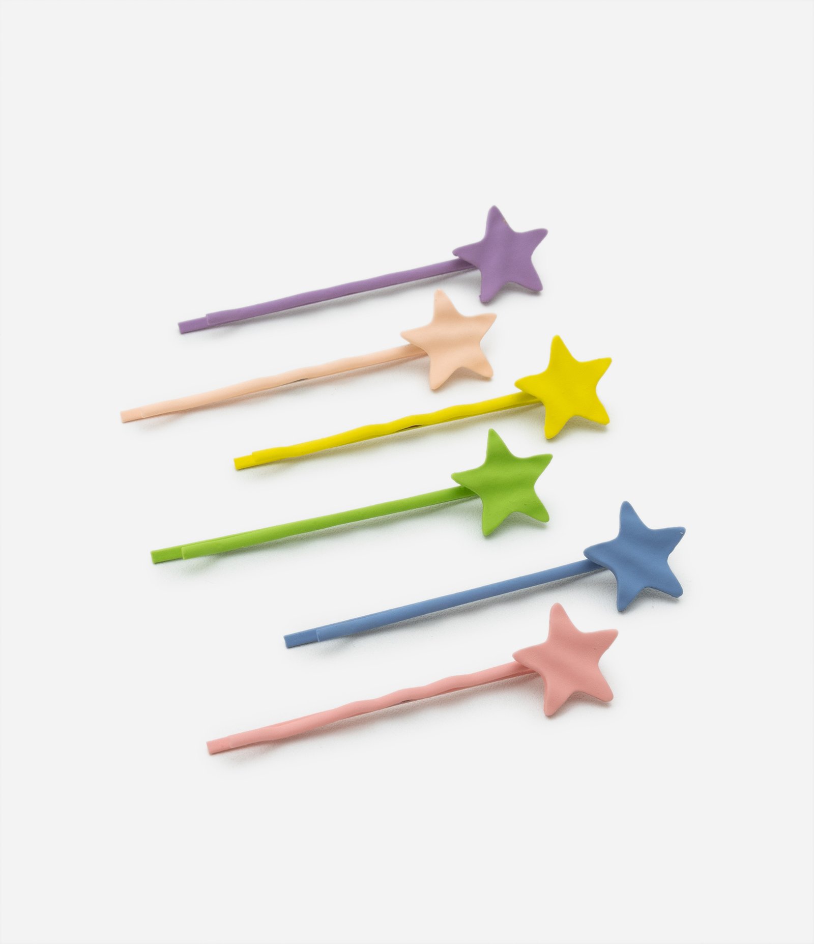 Kit 06 Presilhas De Cabelo Infantil em Formato de Estrelas - Tam U Multicores 1