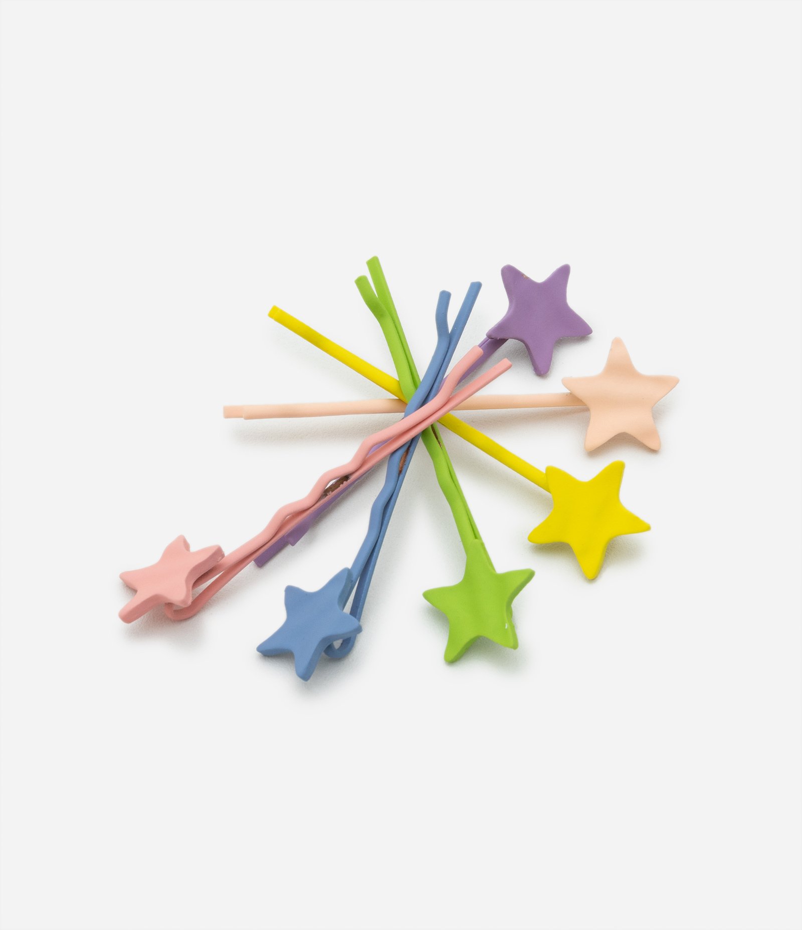 Kit 06 Presilhas De Cabelo Infantil em Formato de Estrelas - Tam U Multicores 3