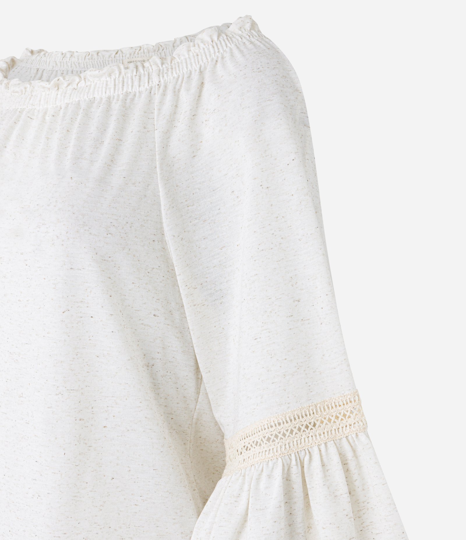 Blusa Ciganinha em Viscose com Detalhes na Manga Off White 6