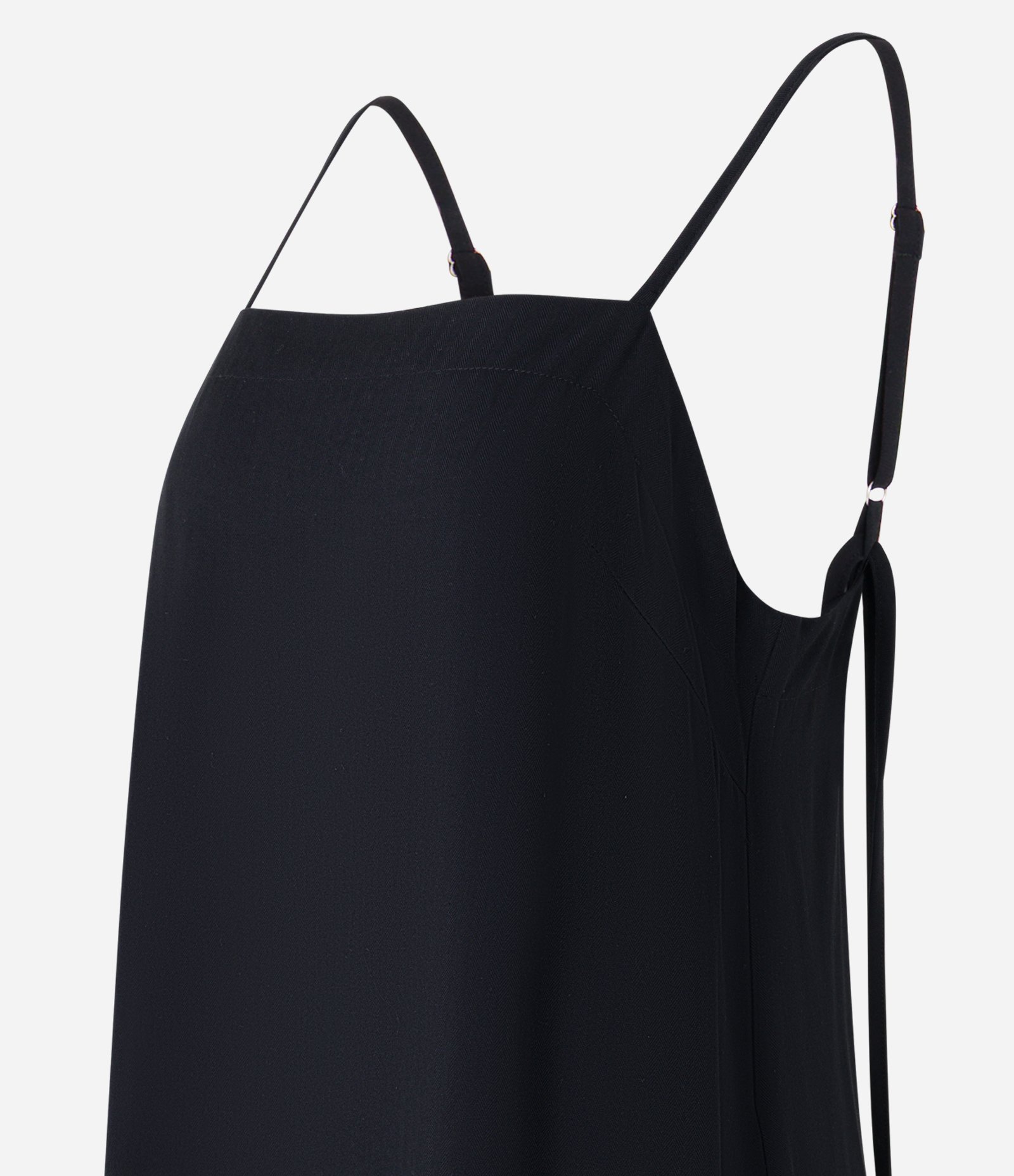 Vestido Curto em Viscose com Amarração nas Alças Preto 6